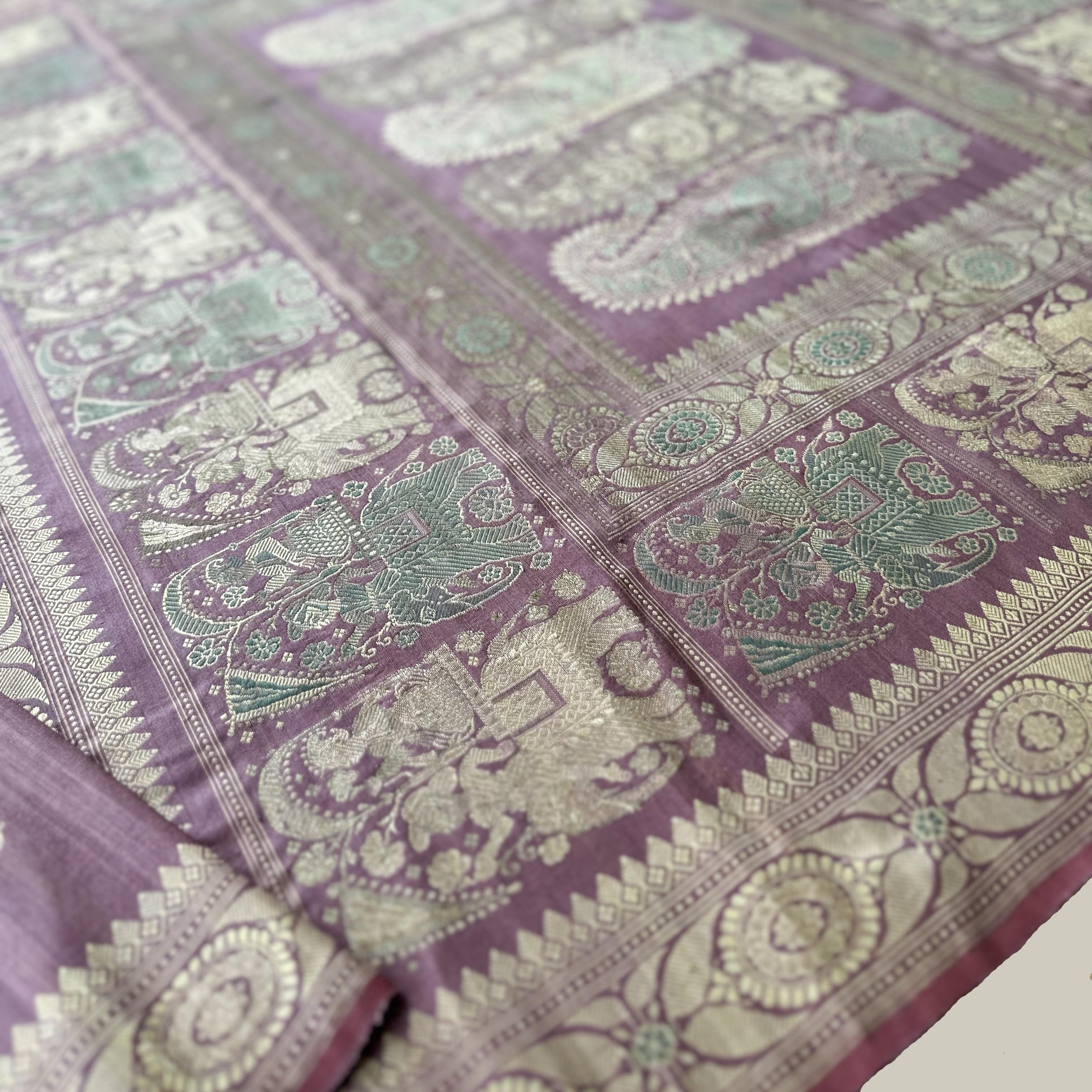 Silk and Tussar Natural Dyed Baluchari