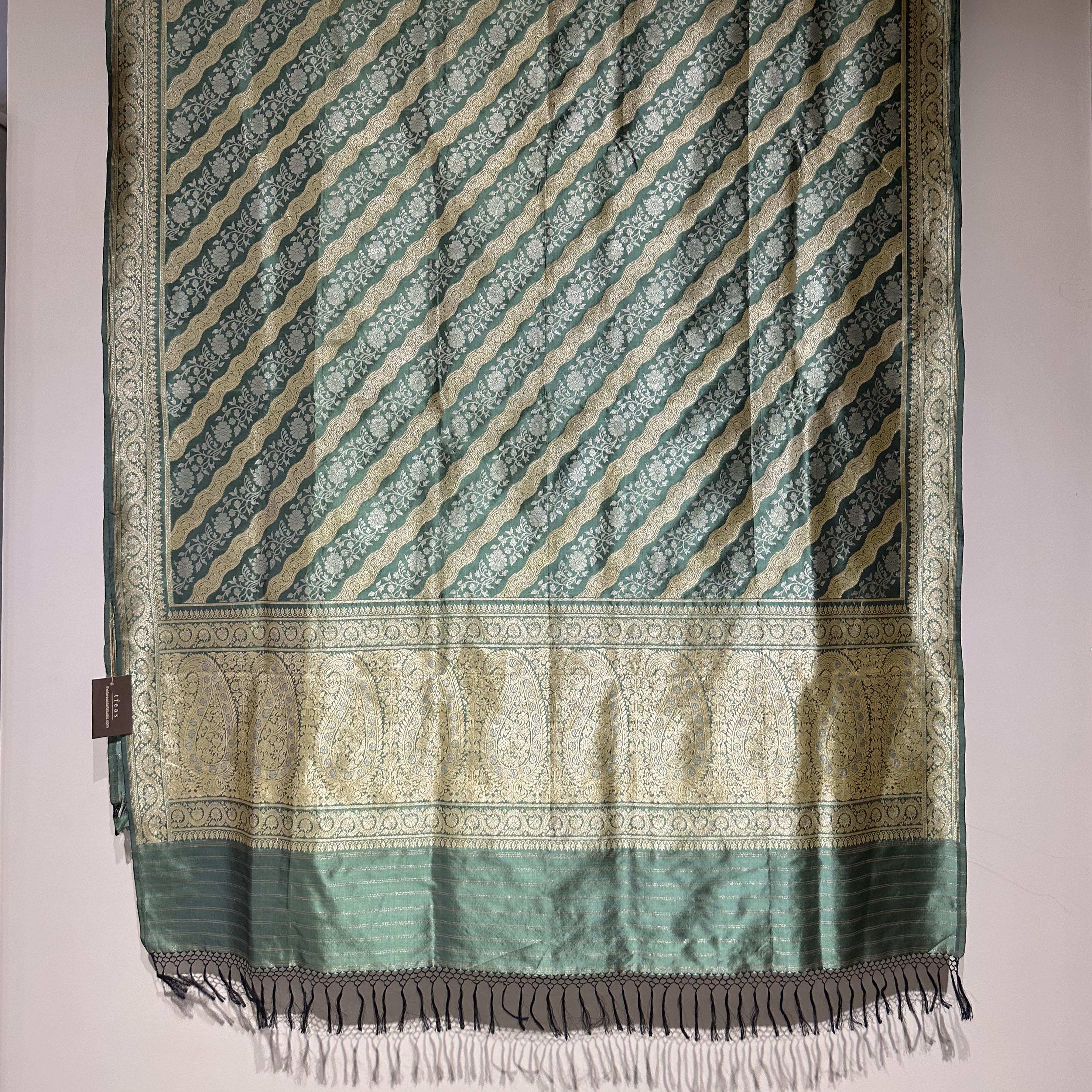 Green Ada Khadwa Benarasi Saree