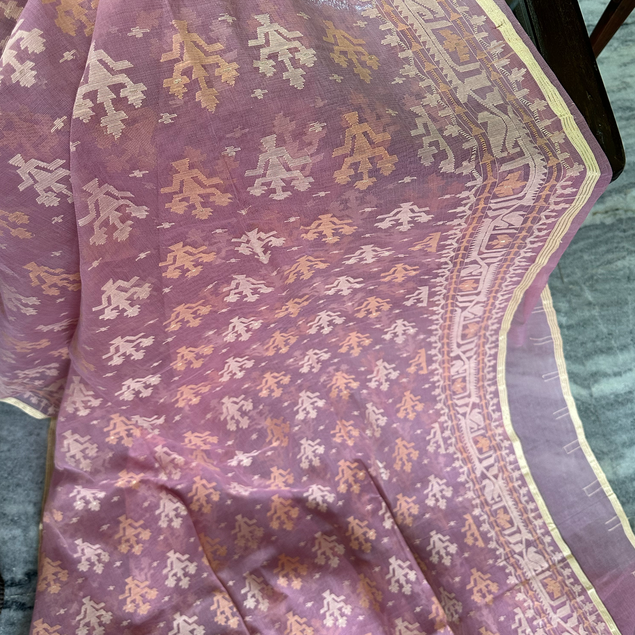 Dusty Rose Dhakai Jamdani