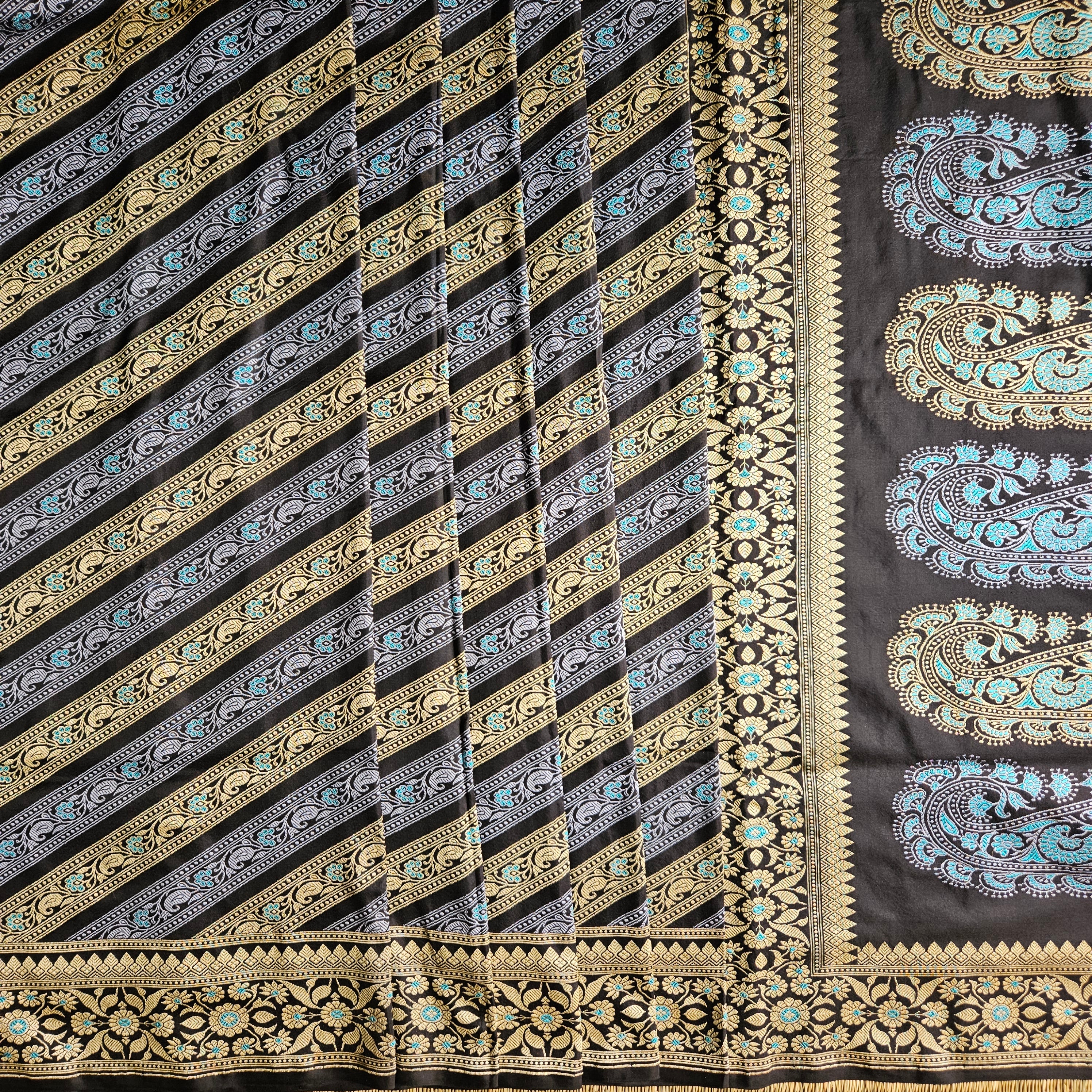 Black Baluchari with Minakari