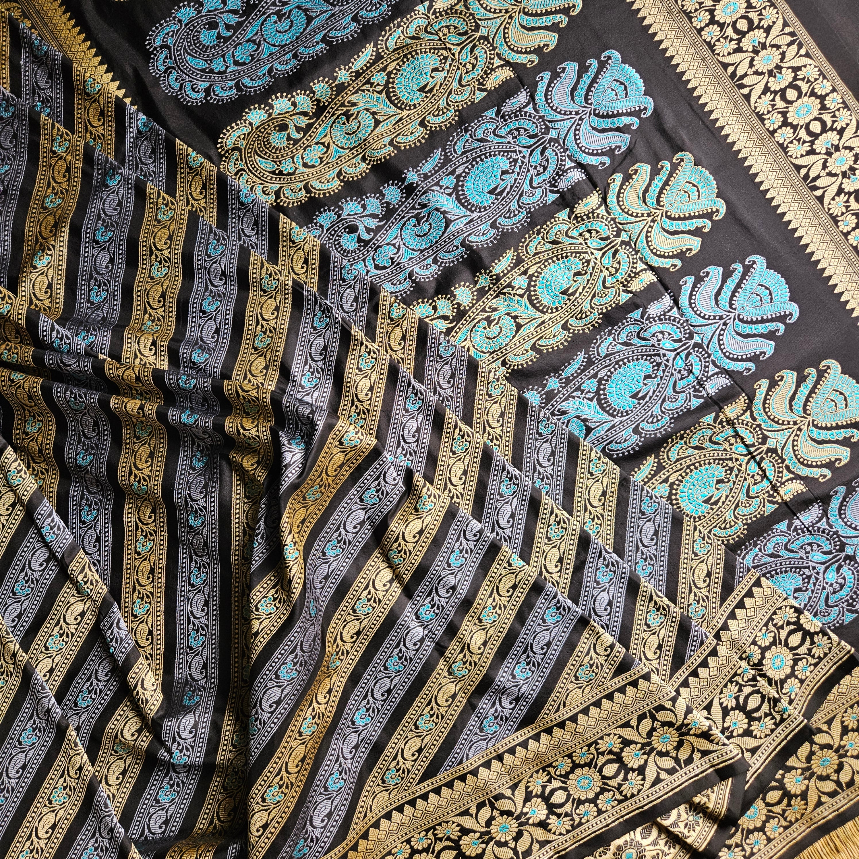 Black Baluchari with Minakari