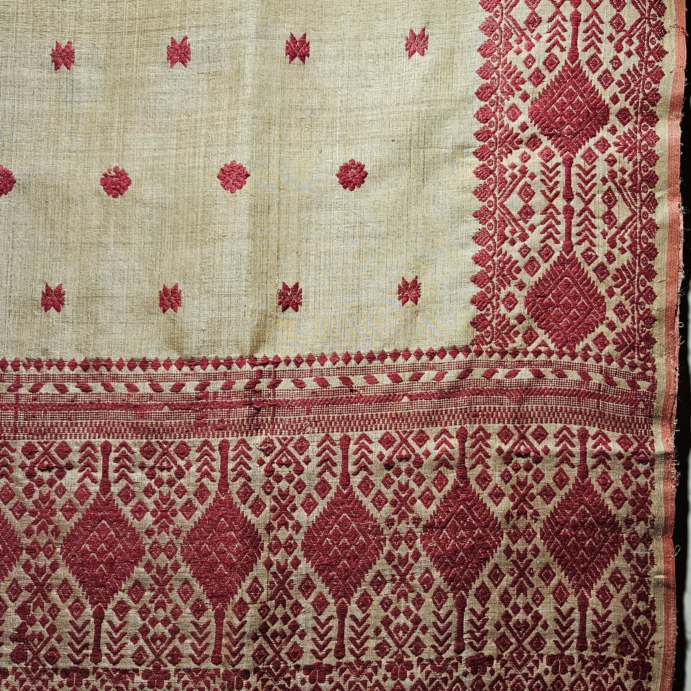 Pre Order : Heirloom Pure Assam Muga Saree with Natural Dyed Eri Extra Weft