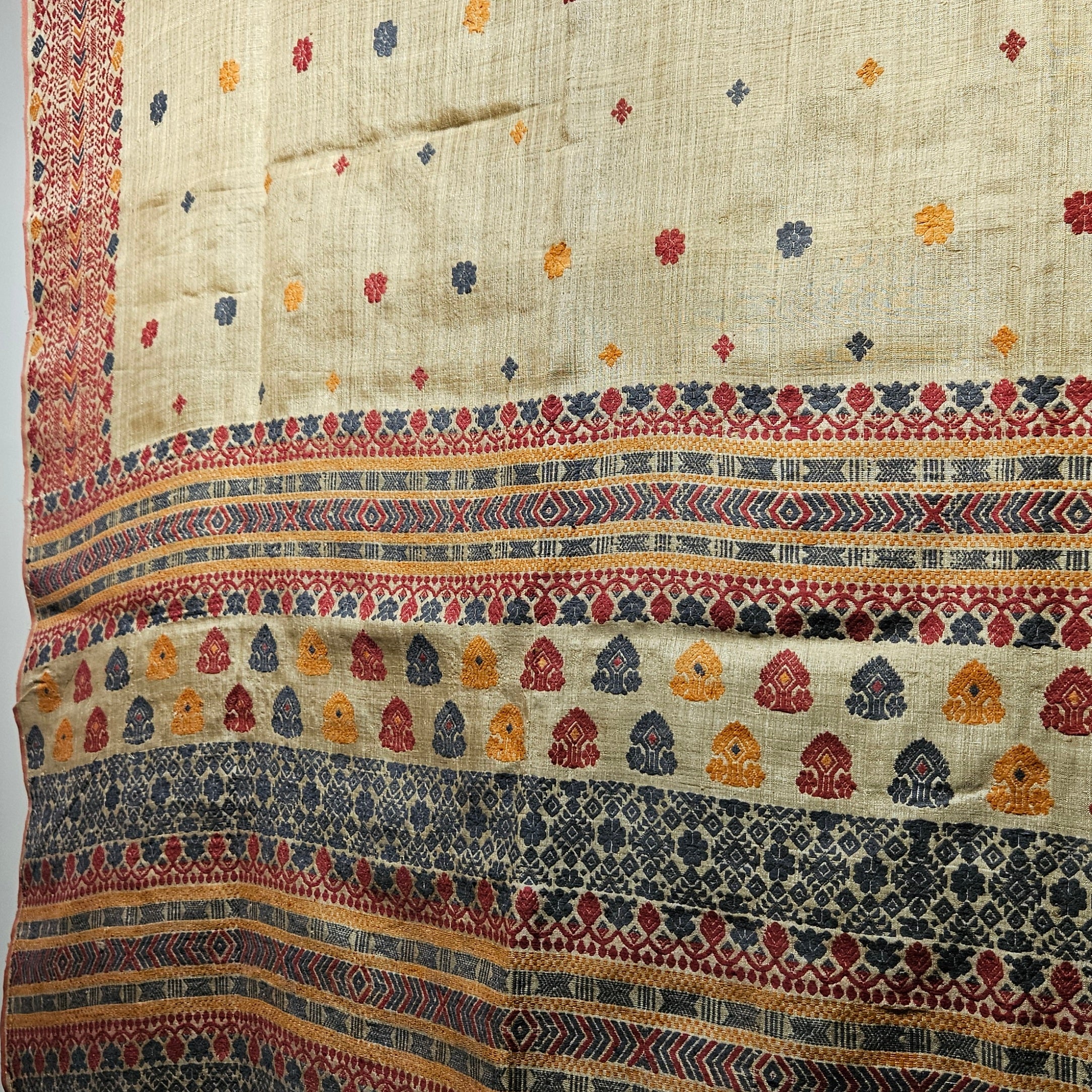 Heirloom Pure Assam Muga Saree with Natural Dyed Eri Extra Weft