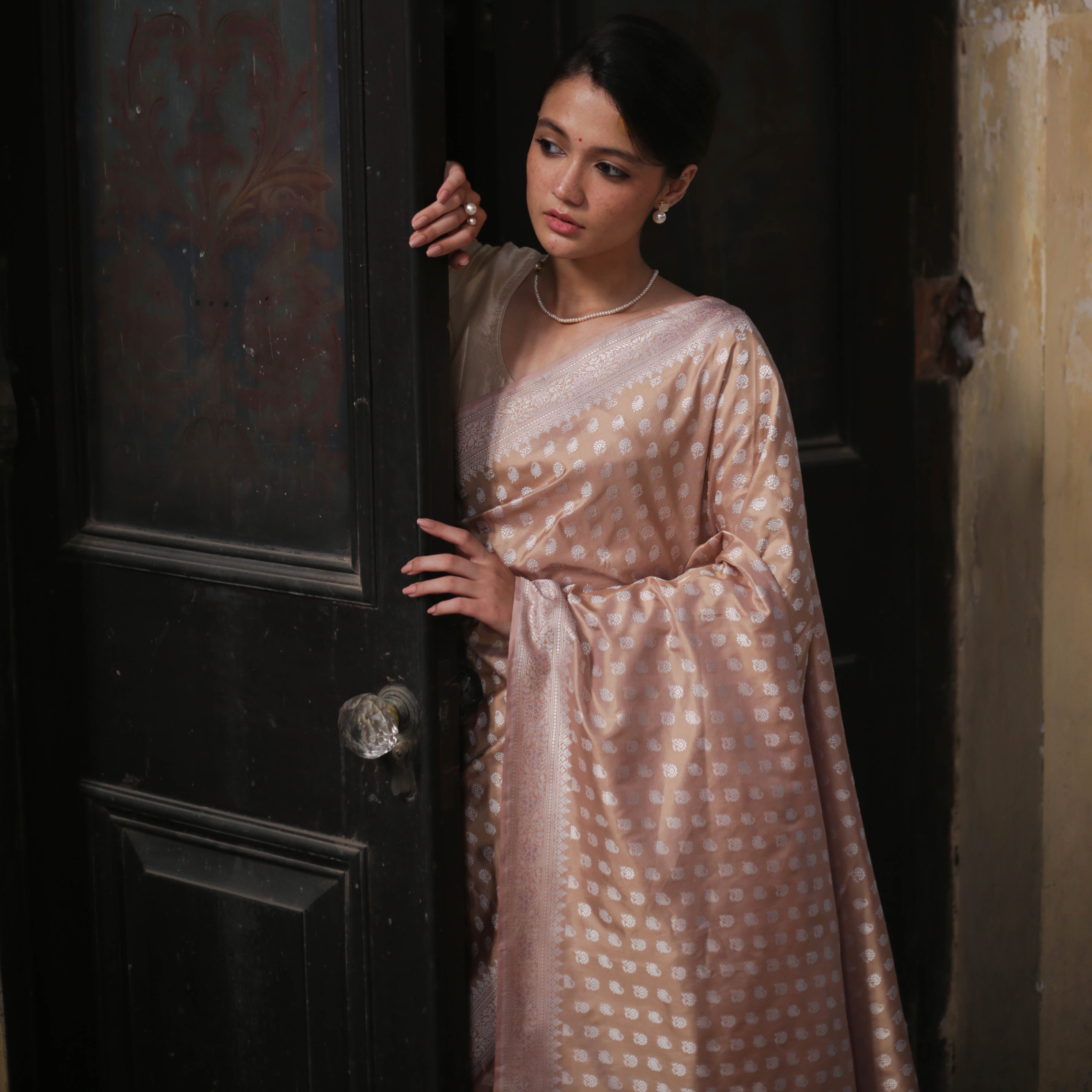 Blush Pink Natural Dyed Baluchari