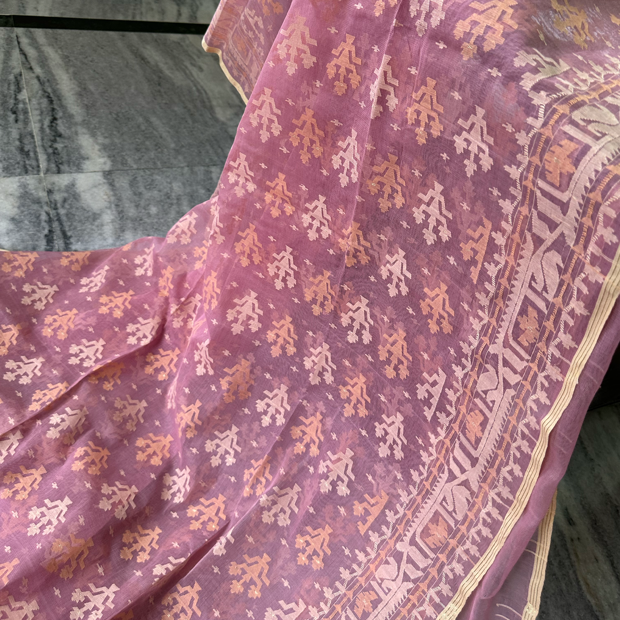 Dusty Rose Dhakai Jamdani