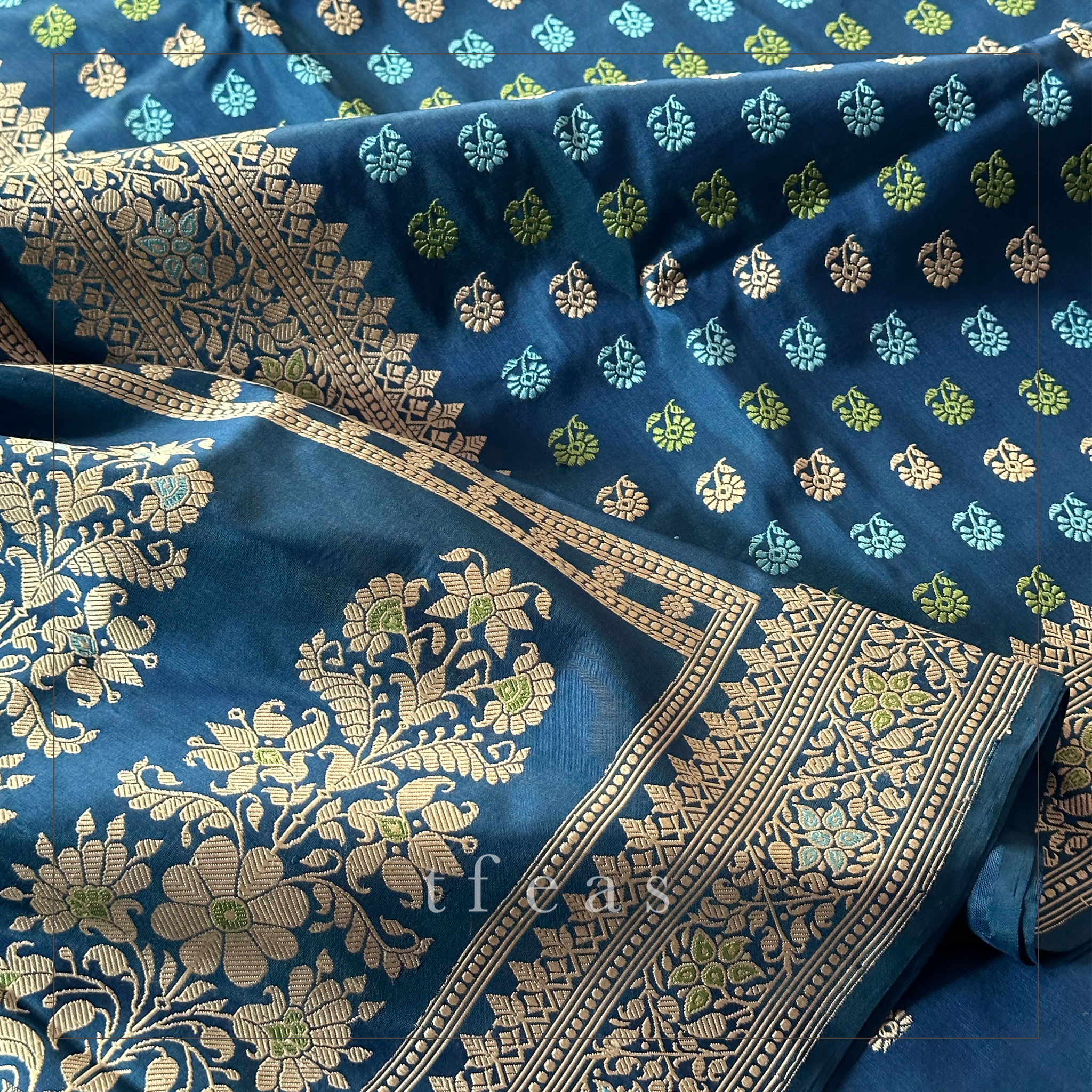 Blue Revival Baluchari Saree