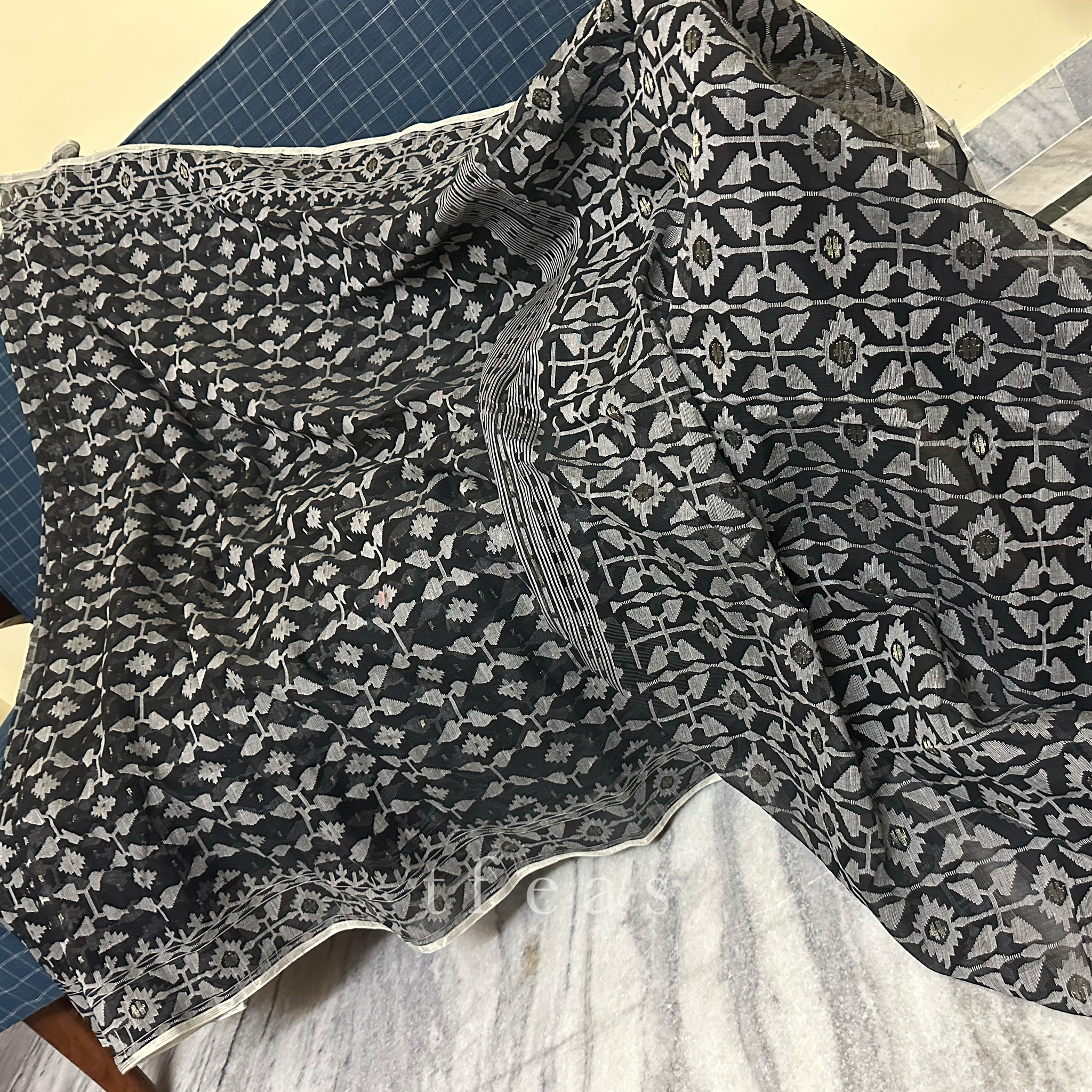 Black Jaal Dhakai Jamdani Saree