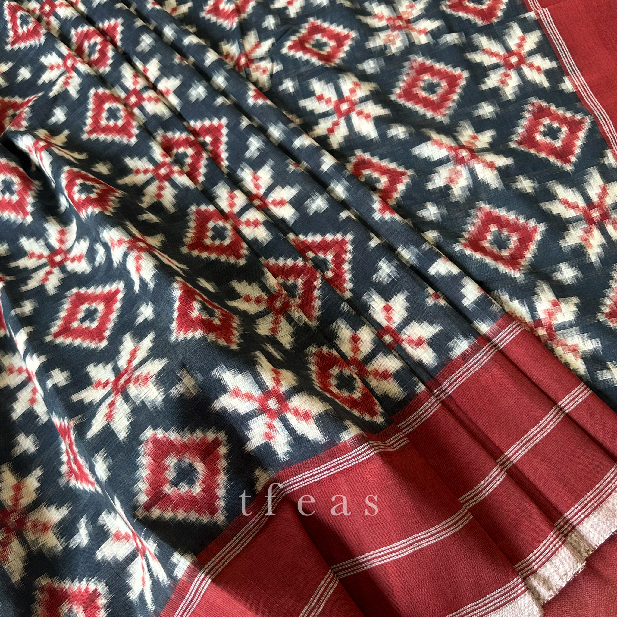 Black and Red Double Ikat