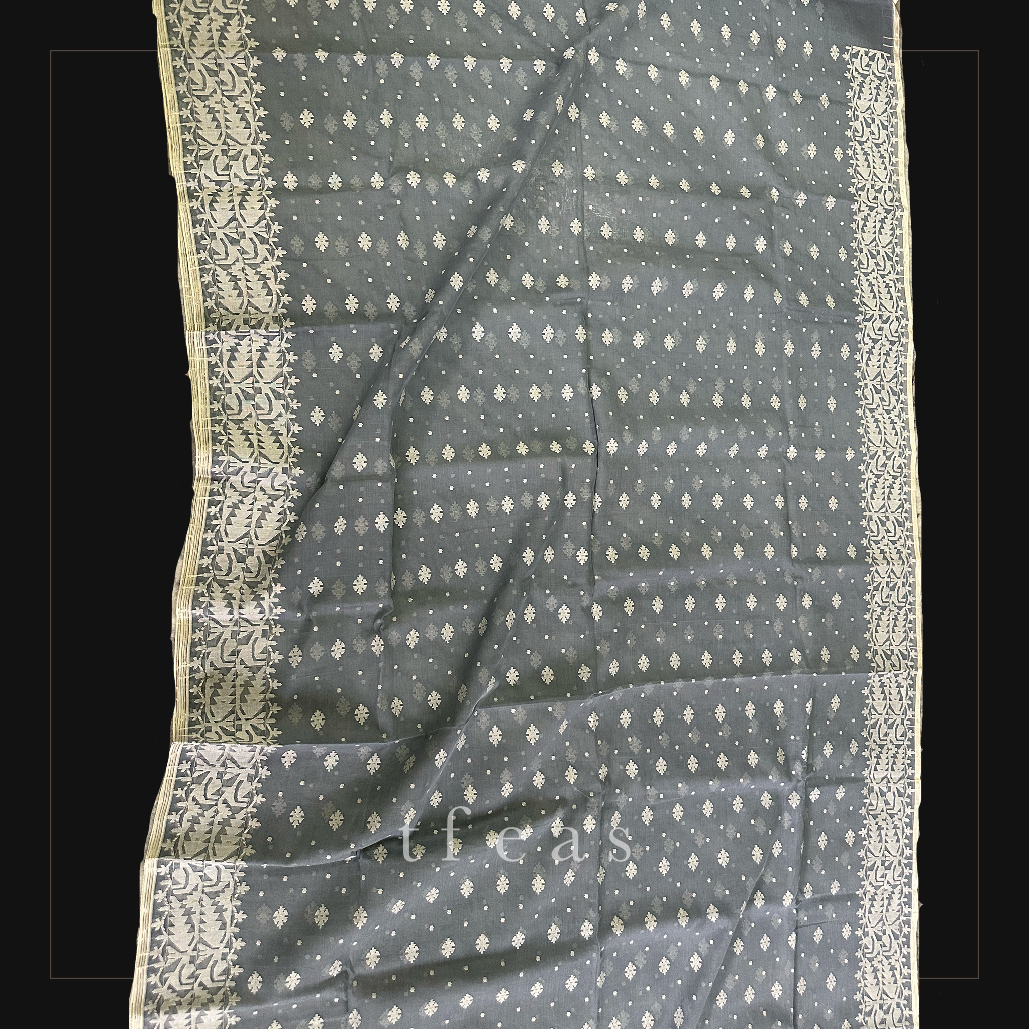 Grey Dhakai Jamdani