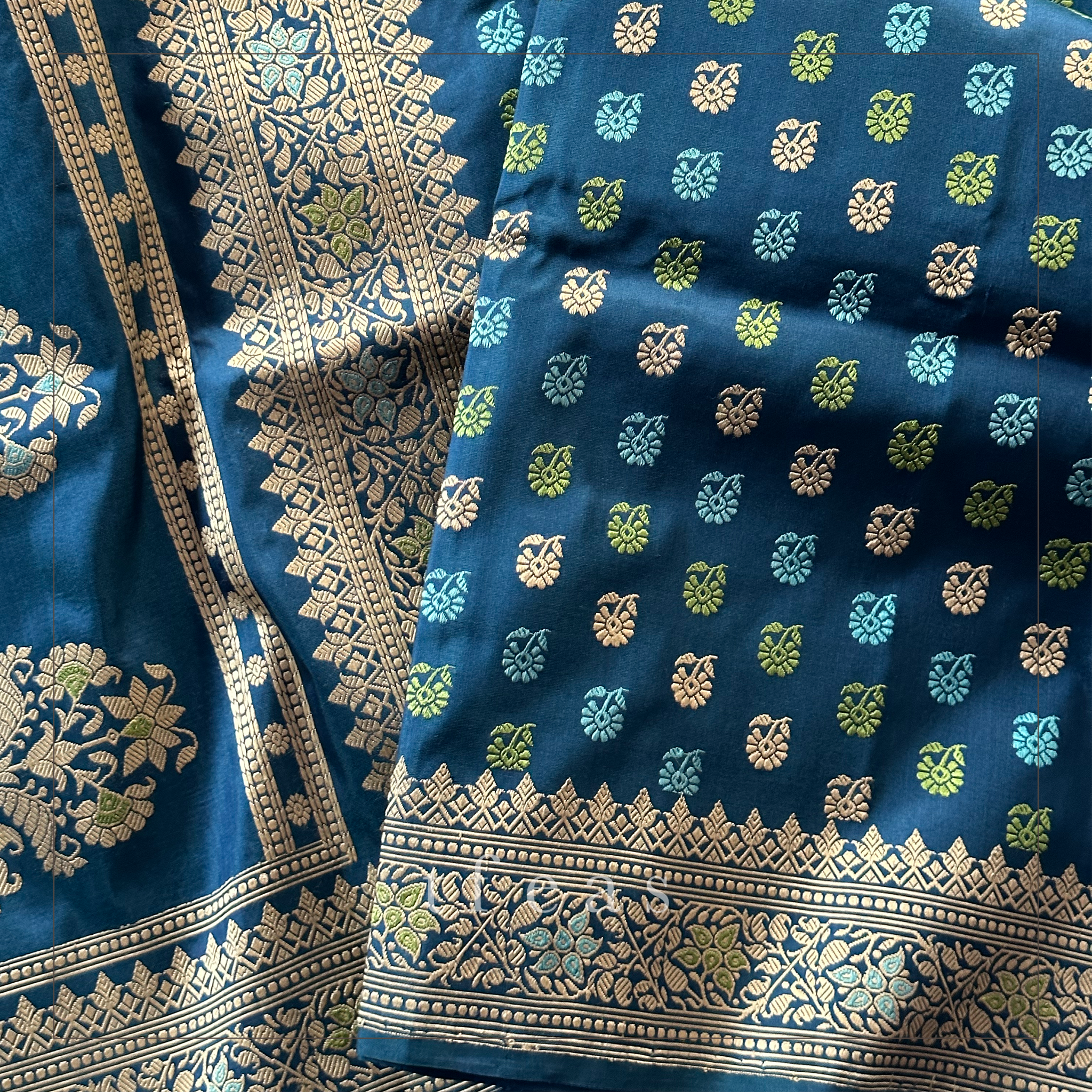 Blue Revival Baluchari Saree
