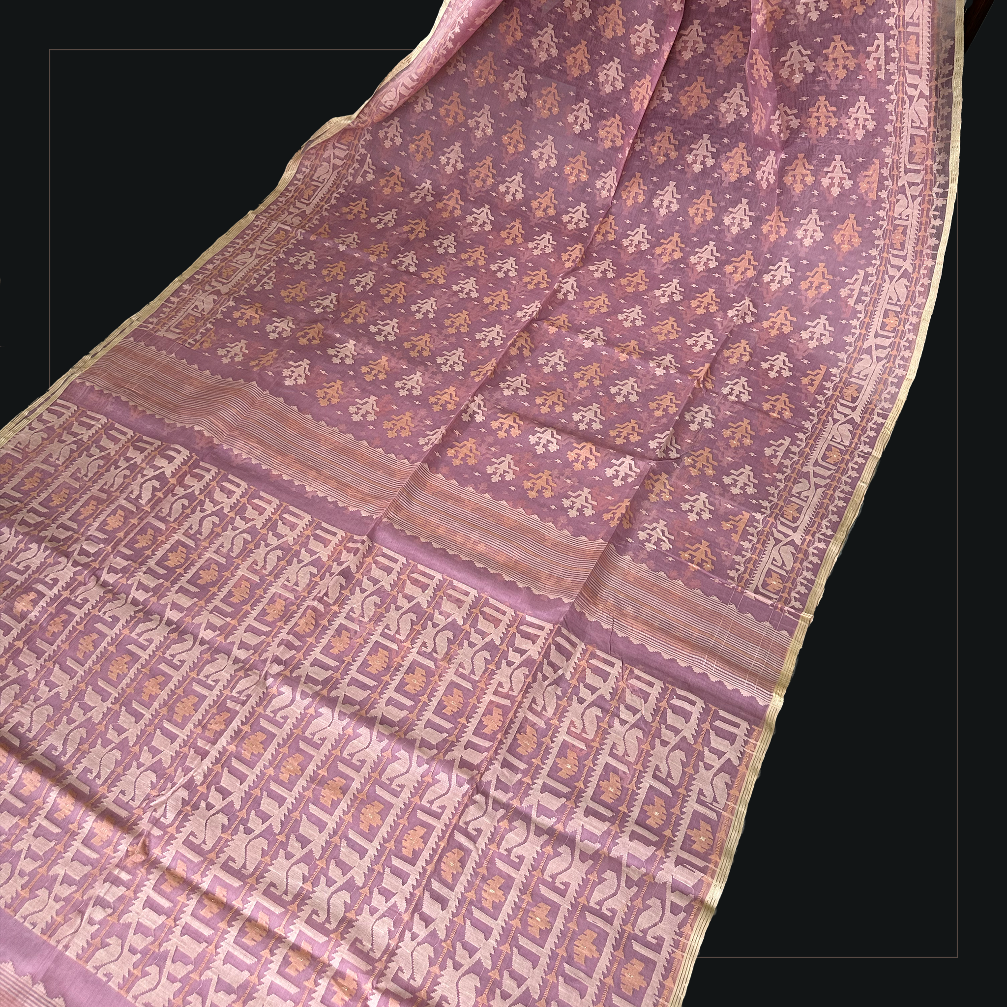 Dusty Rose Dhakai Jamdani