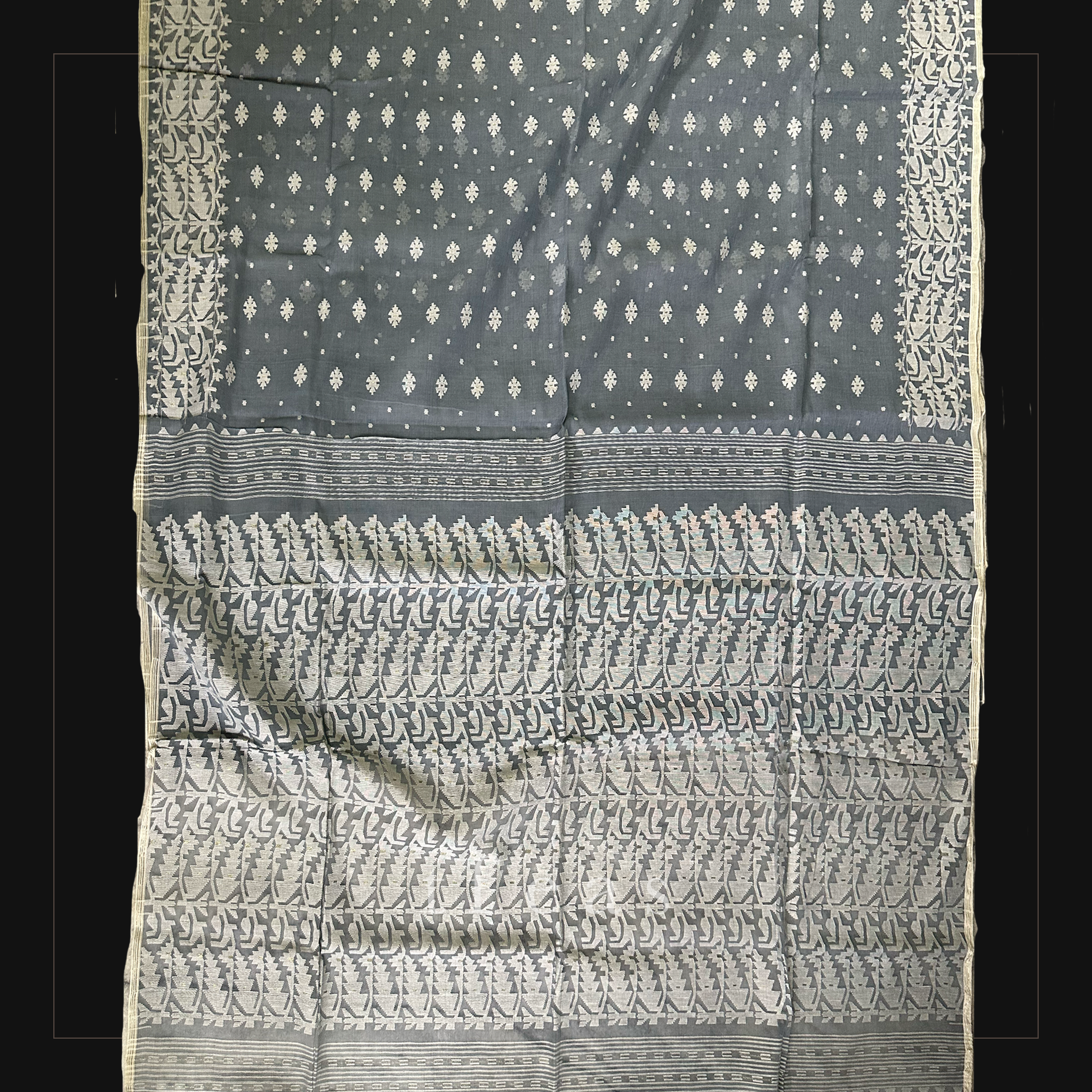 Grey Dhakai Jamdani