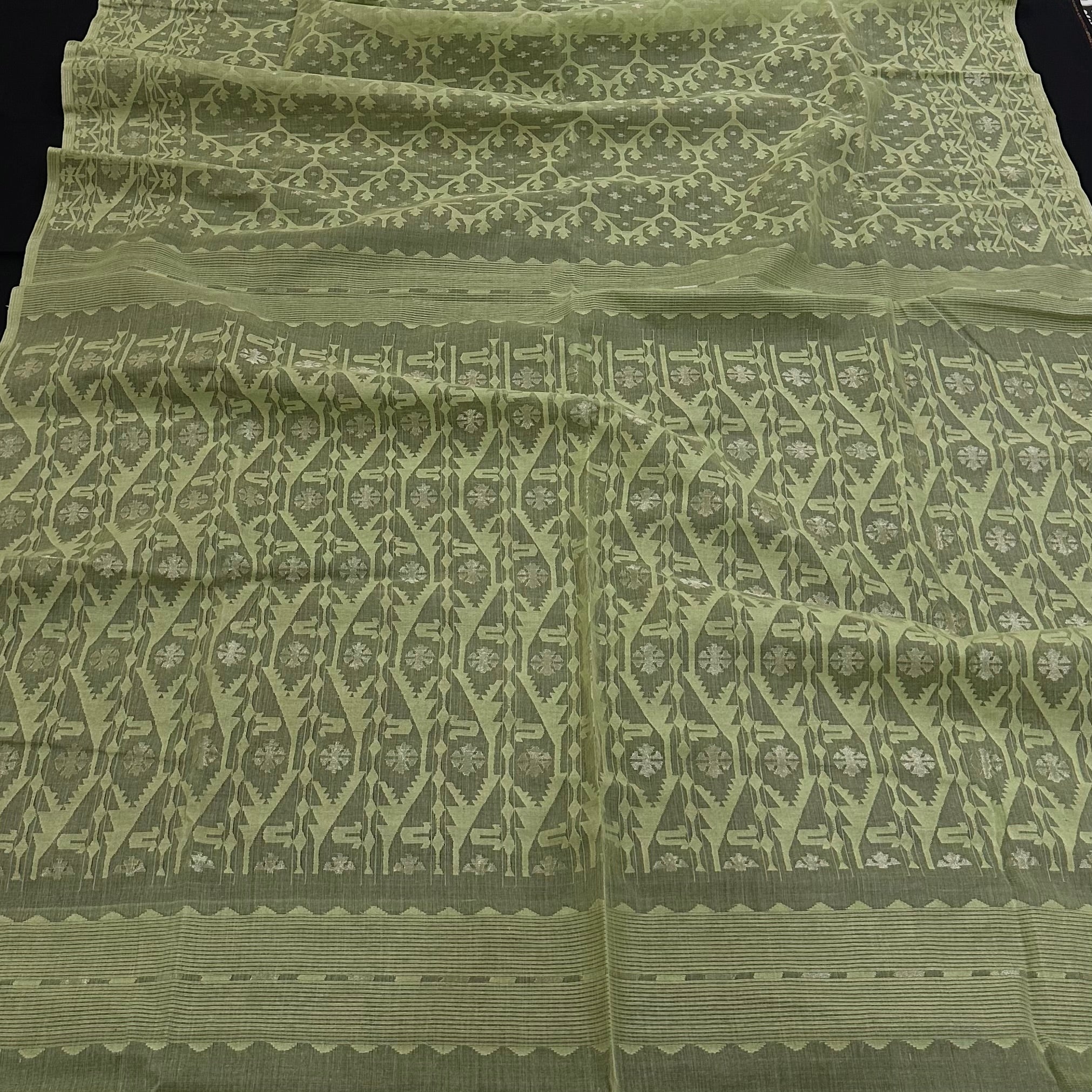 Pastel Green Dhakai Jamdani