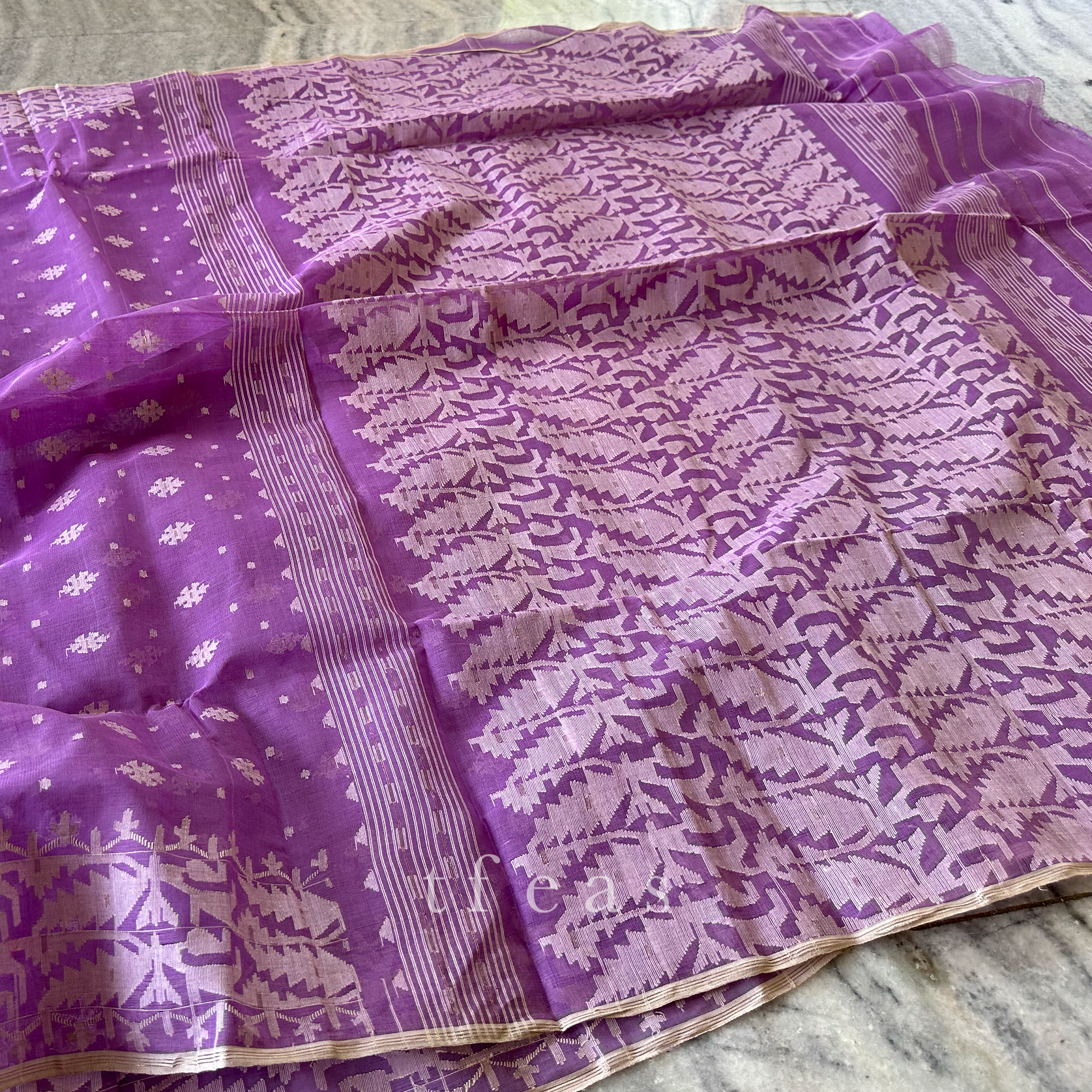 Lavender Dhakai Jamdani