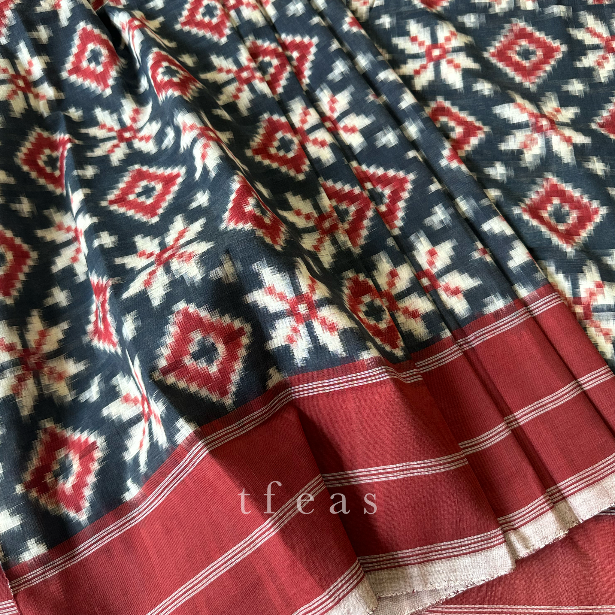 Black and Red Double Ikat