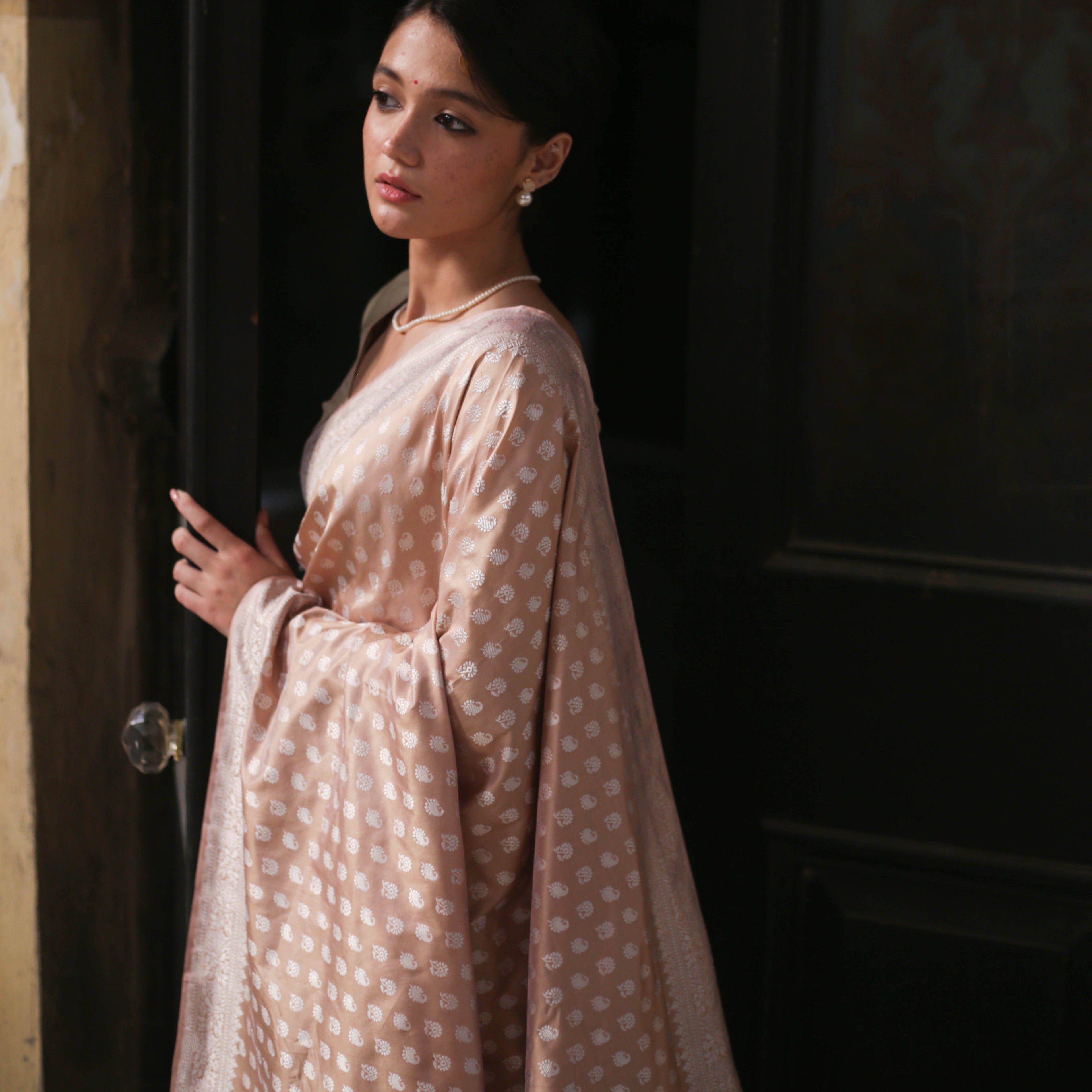 Blush Pink Natural Dyed Baluchari