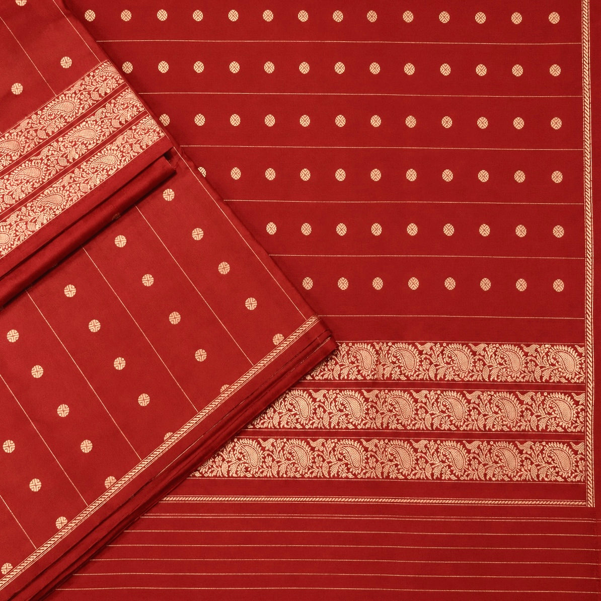 Red Khadwa Benarasi