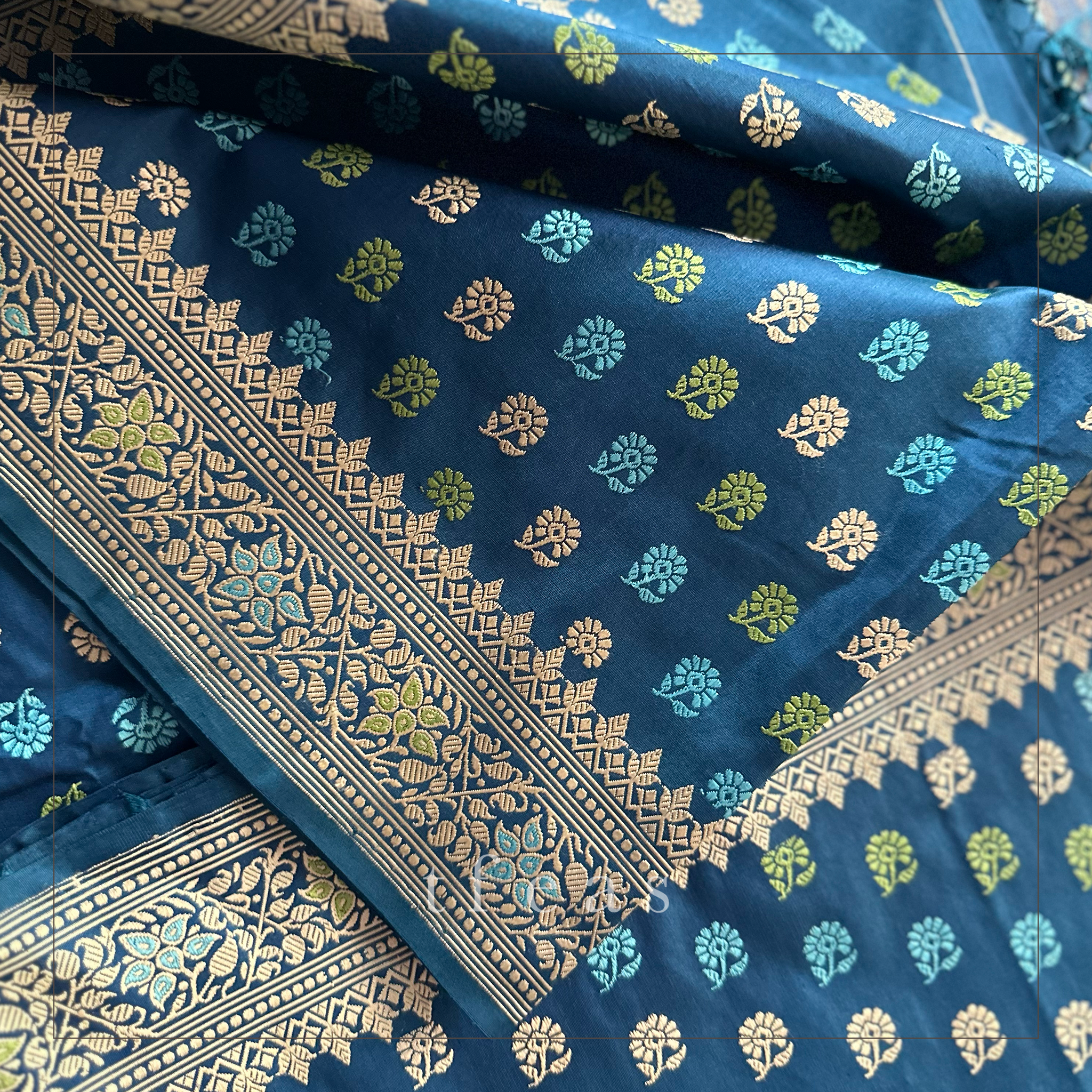 Blue Revival Baluchari Saree