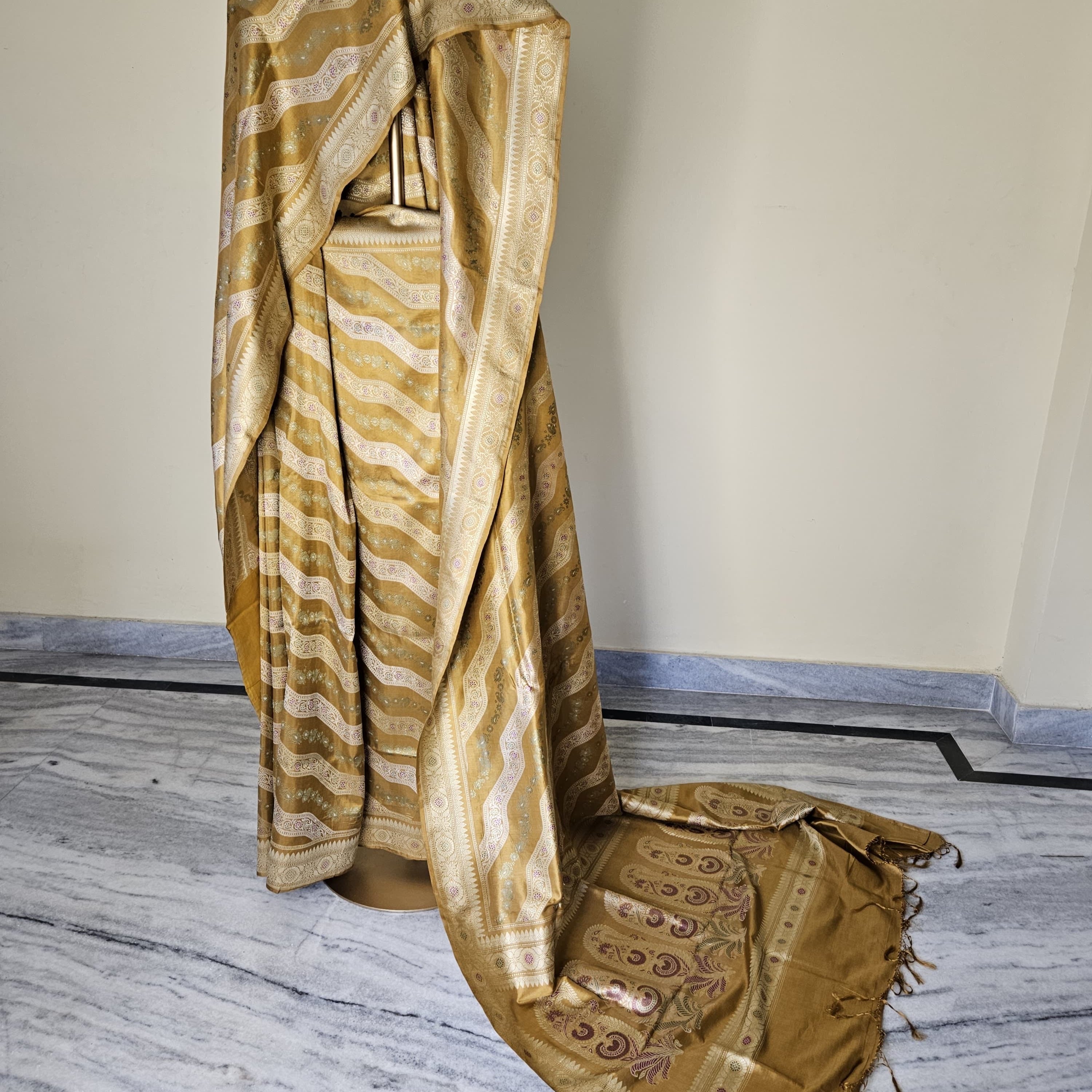 Dark Mustard Ada Revival Baluchari