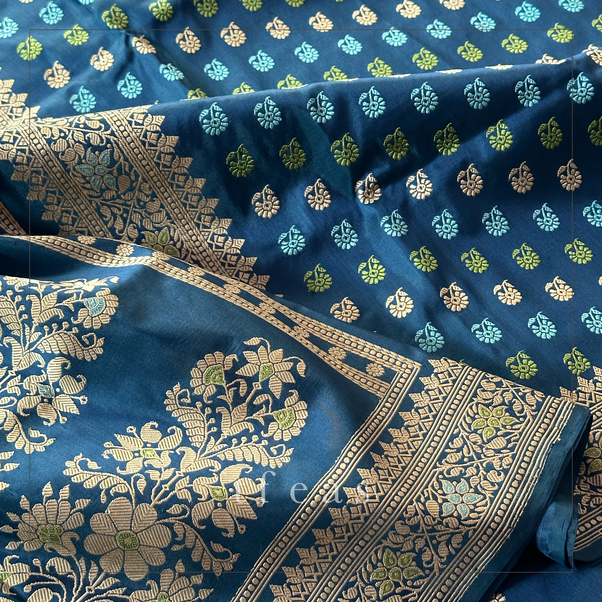 Blue Revival Baluchari Saree