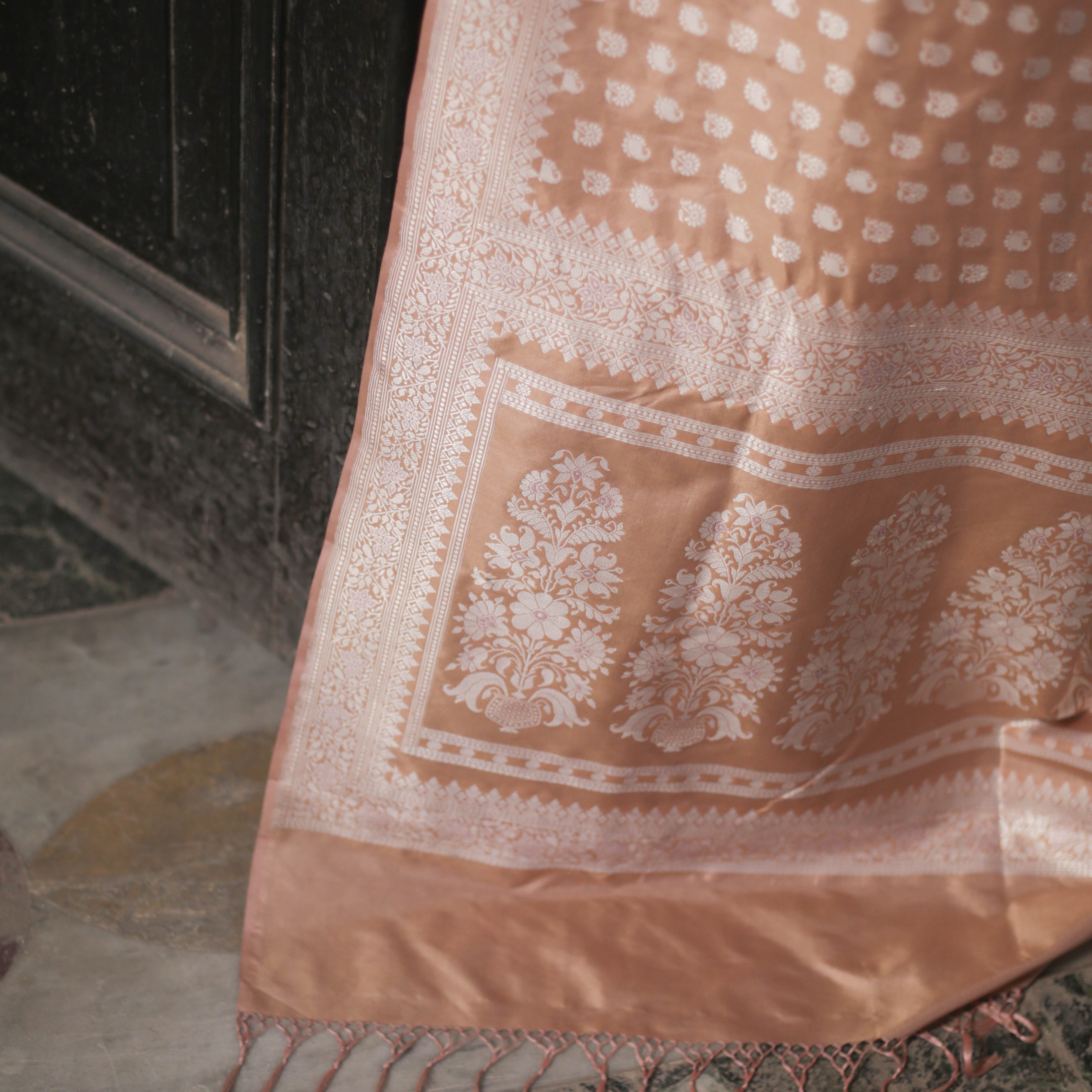 Blush Pink Natural Dyed Baluchari