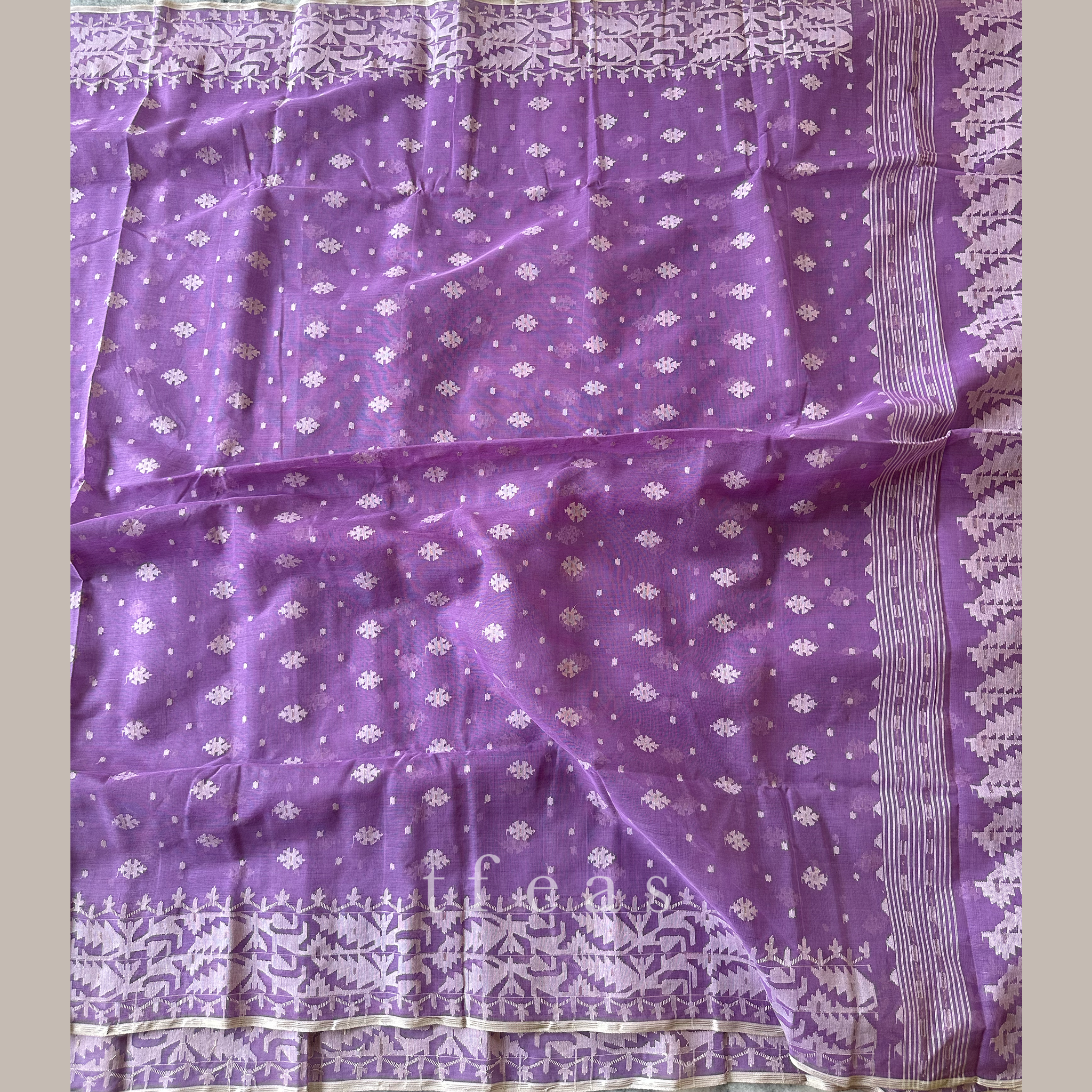 Lavender Dhakai Jamdani