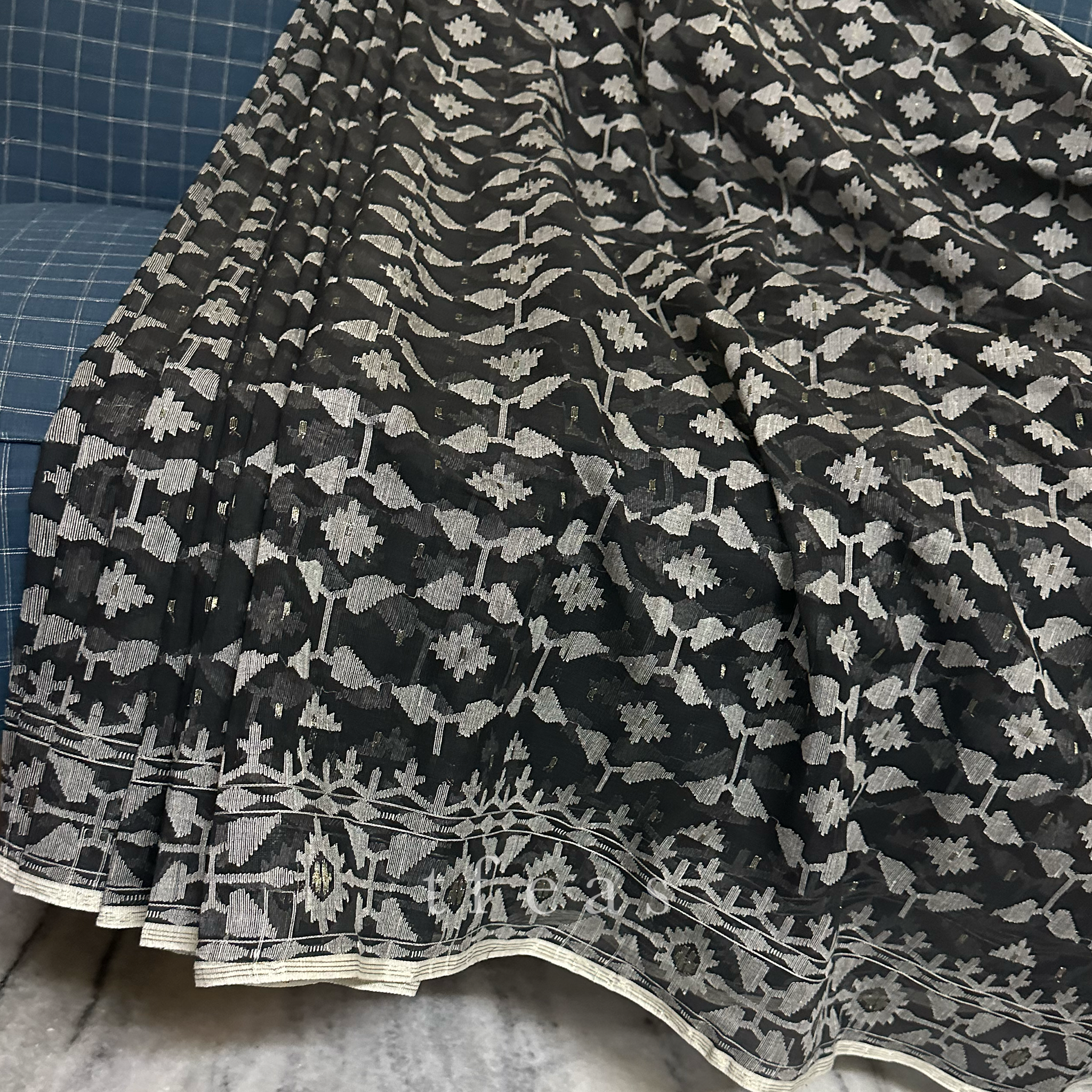 Black Jaal Dhakai Jamdani Saree