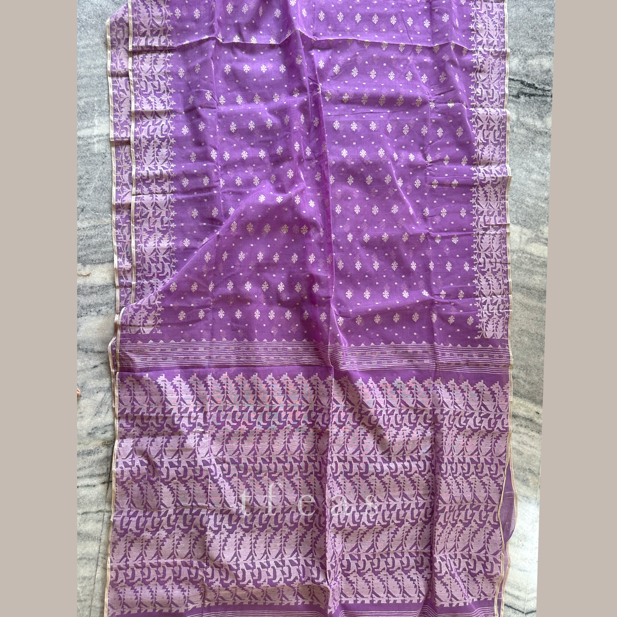 Lavender Dhakai Jamdani