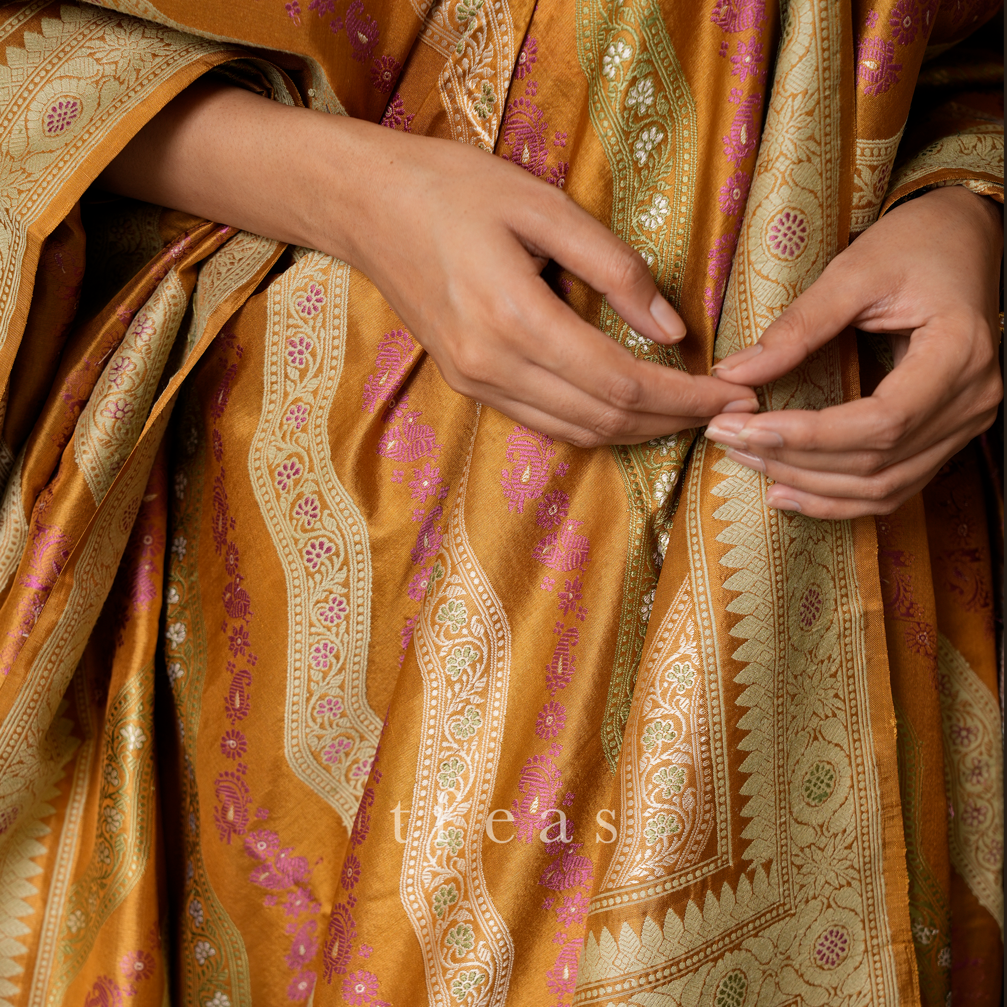Dark Mustard Ada Revival Baluchari