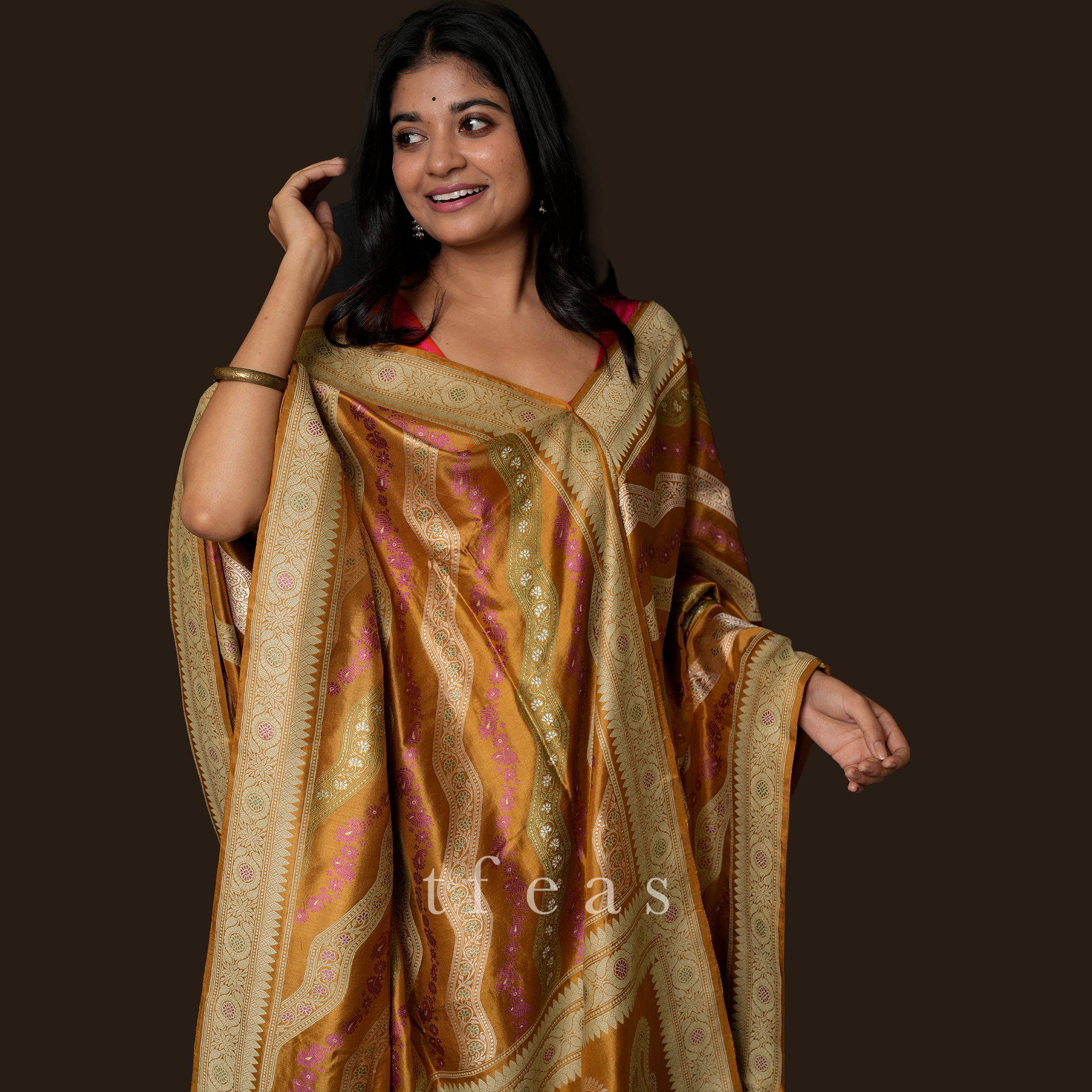 Dark Mustard Ada Revival Baluchari