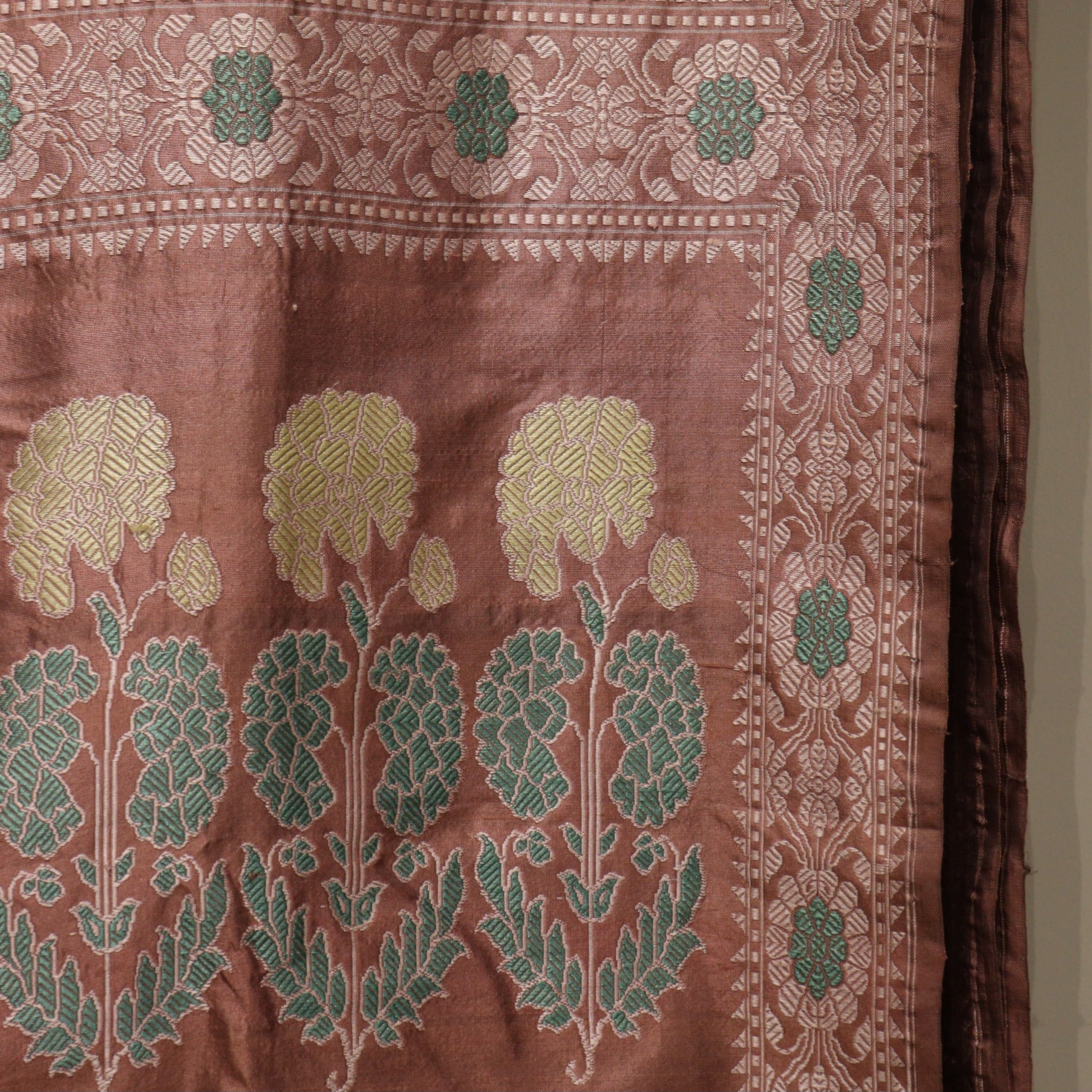 Pink Marigold Revival Baluchari Saree