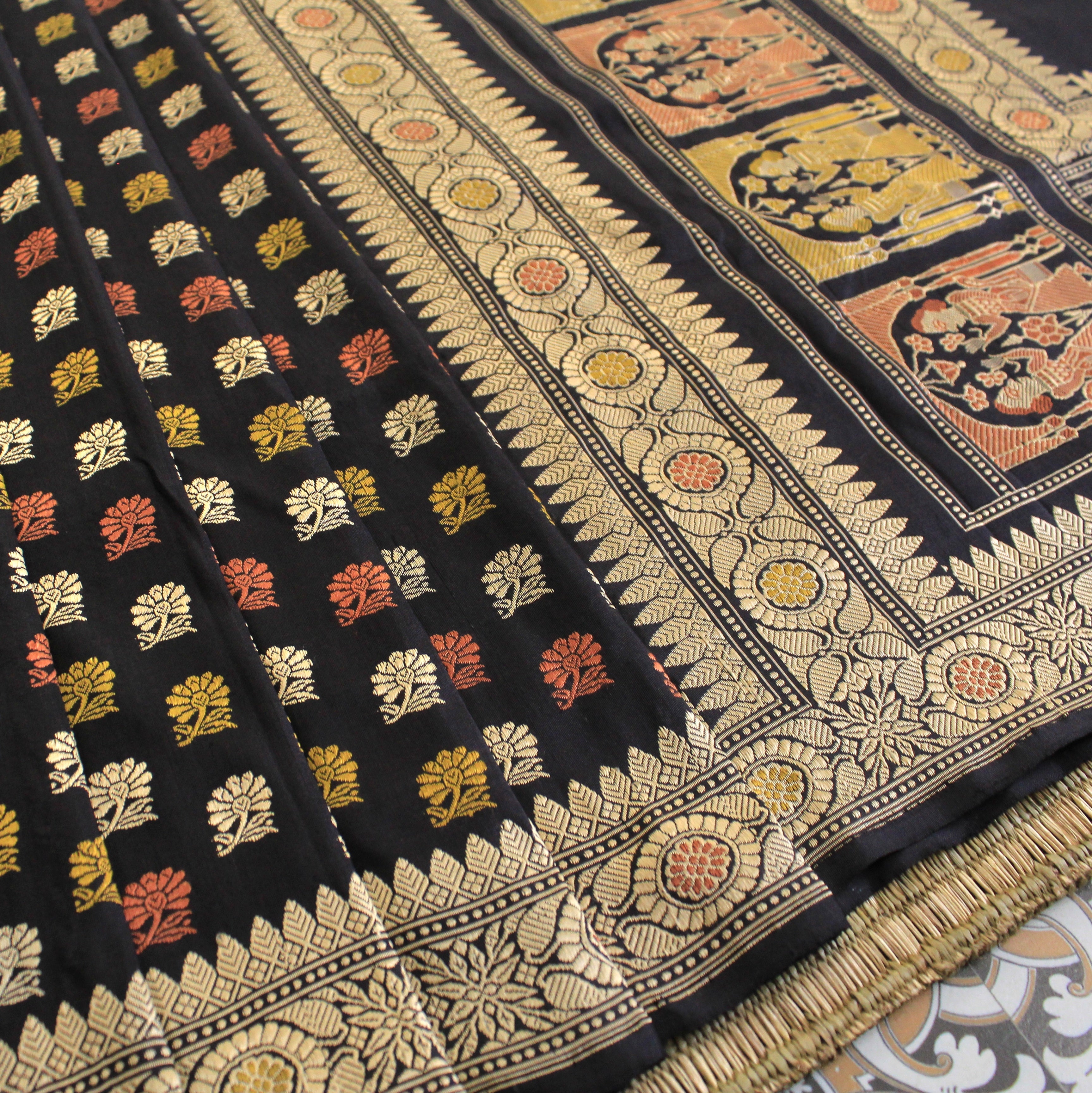 Black Revival Baluchari Saree