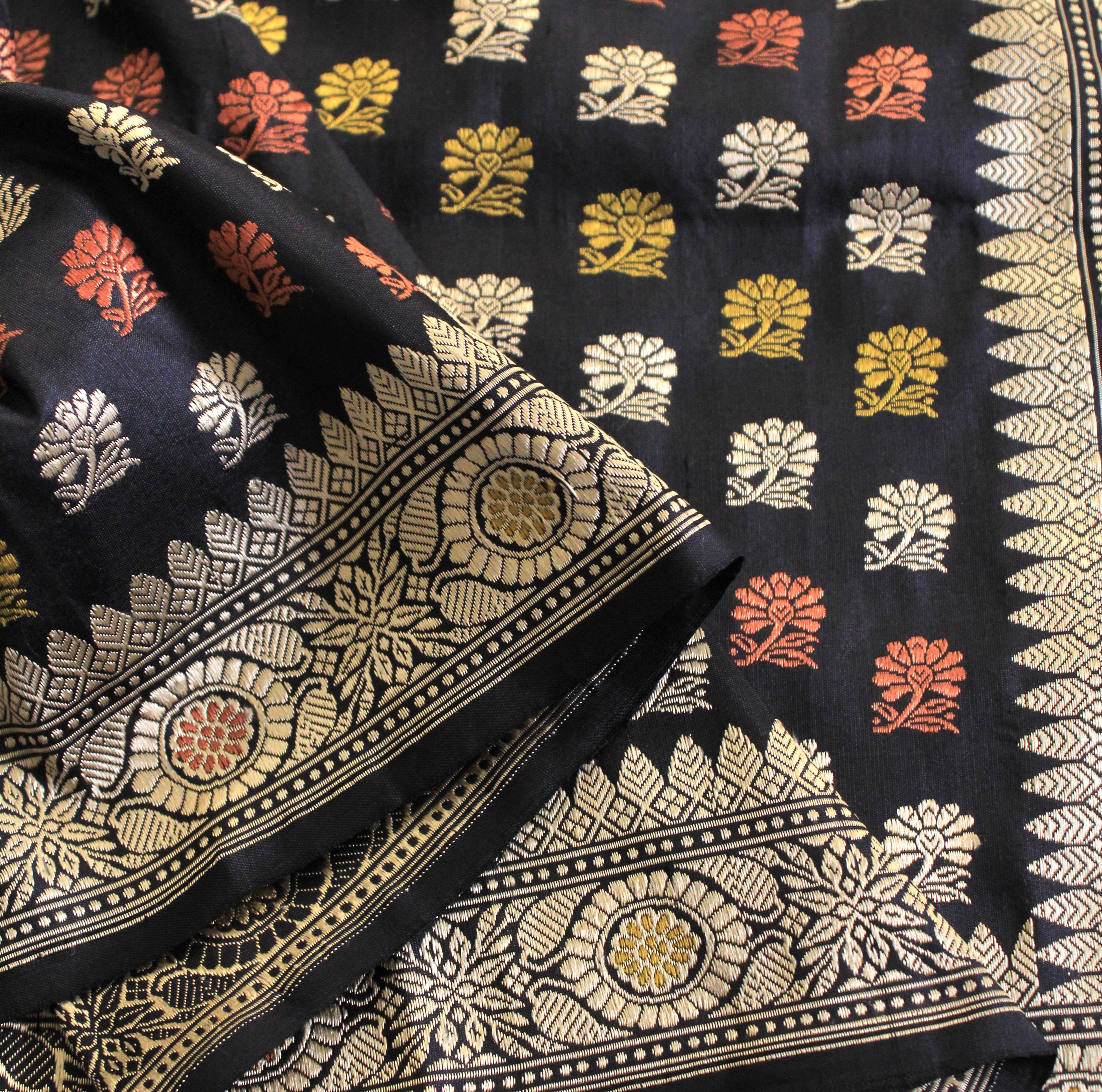 Black Revival Baluchari Saree