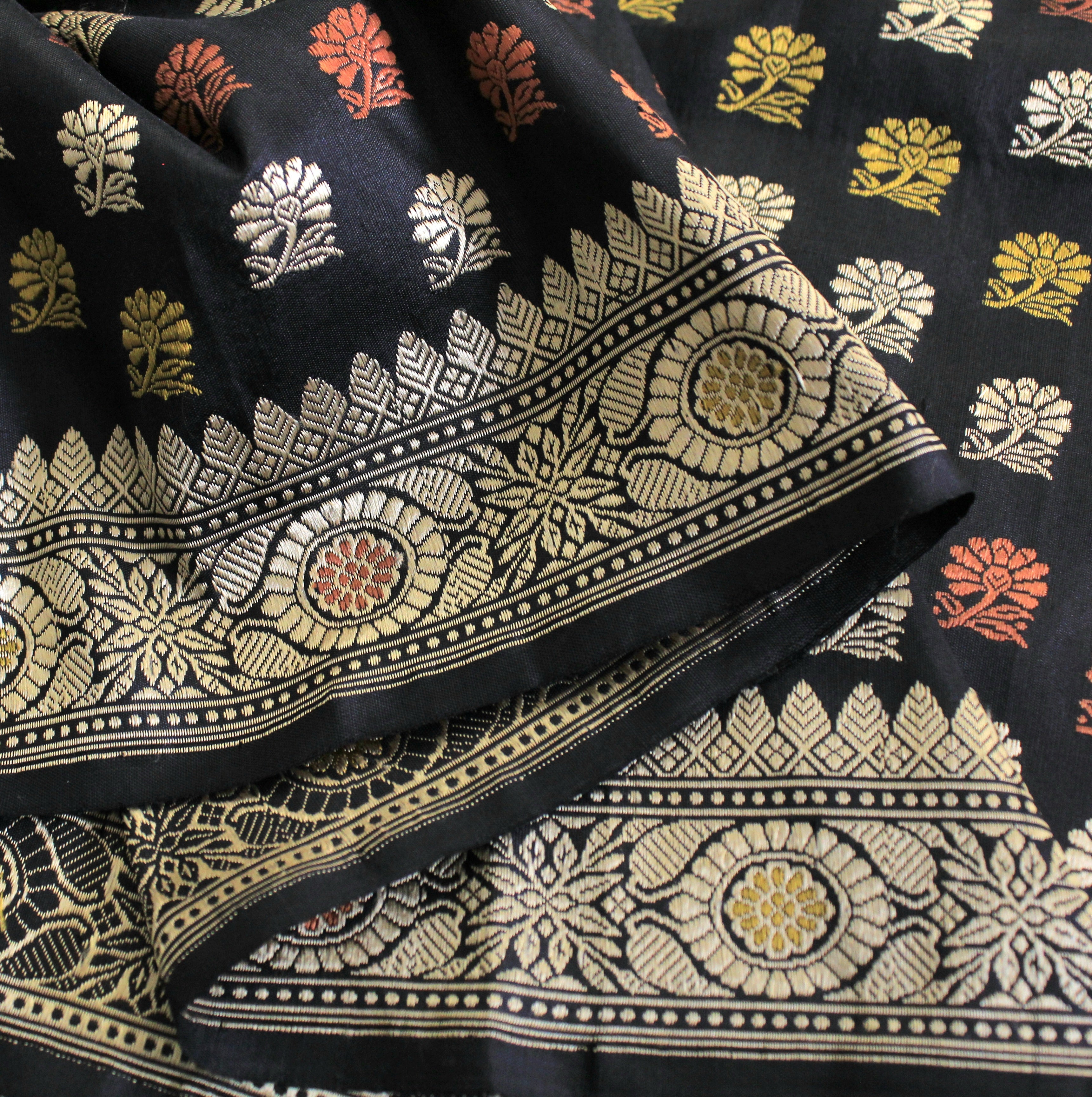 Black Revival Baluchari Saree