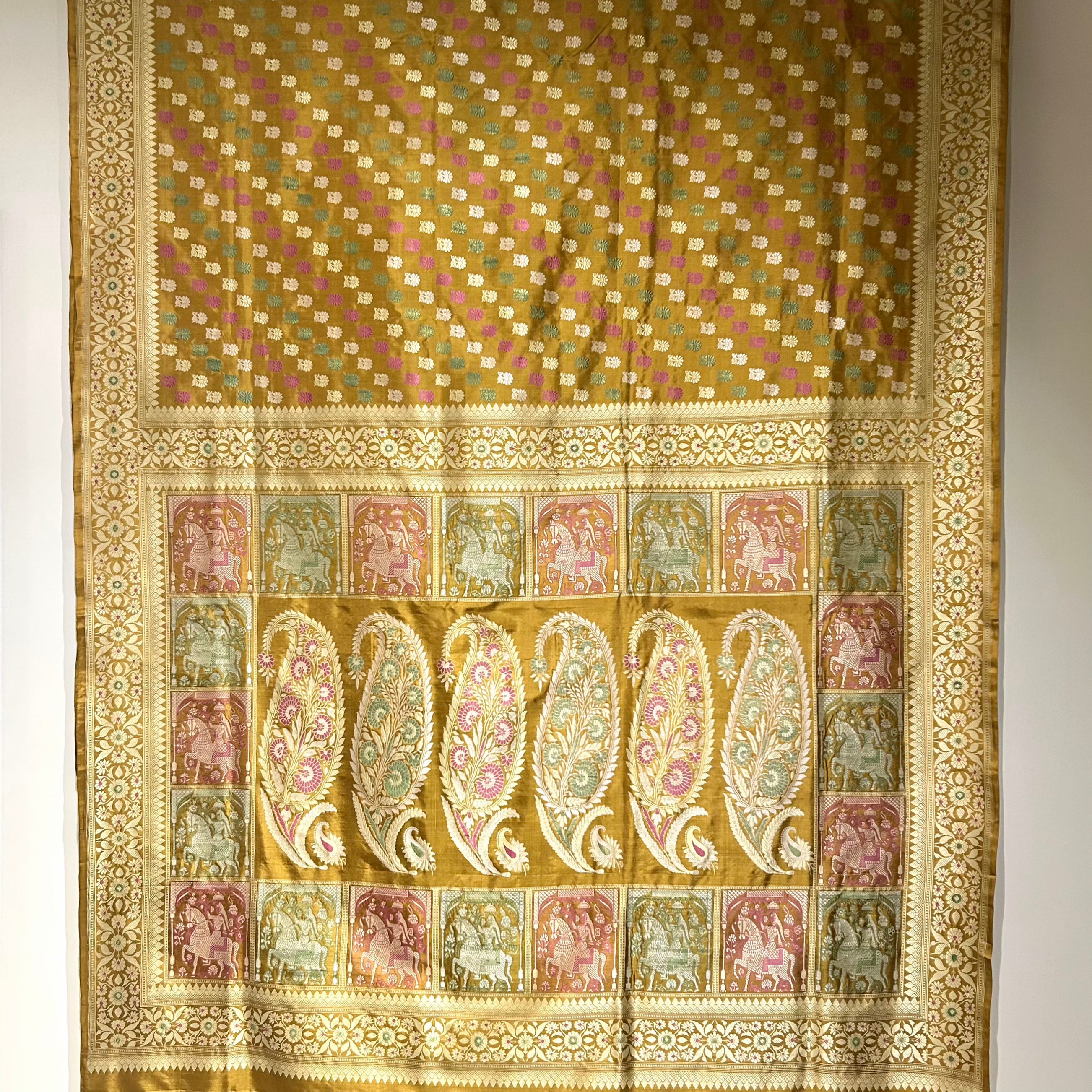 Mustard Revival Baluchari Saree