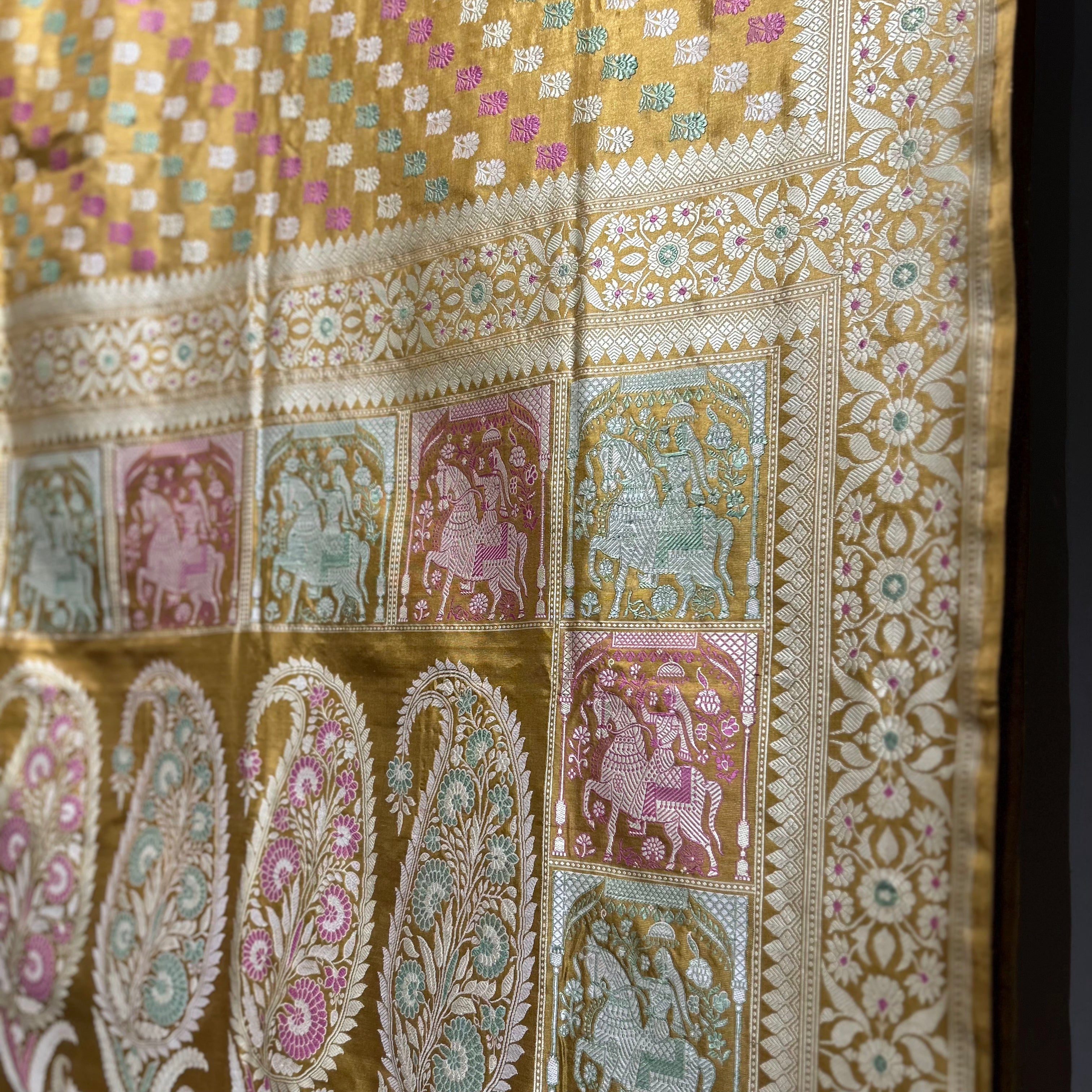 Mustard Revival Baluchari Saree