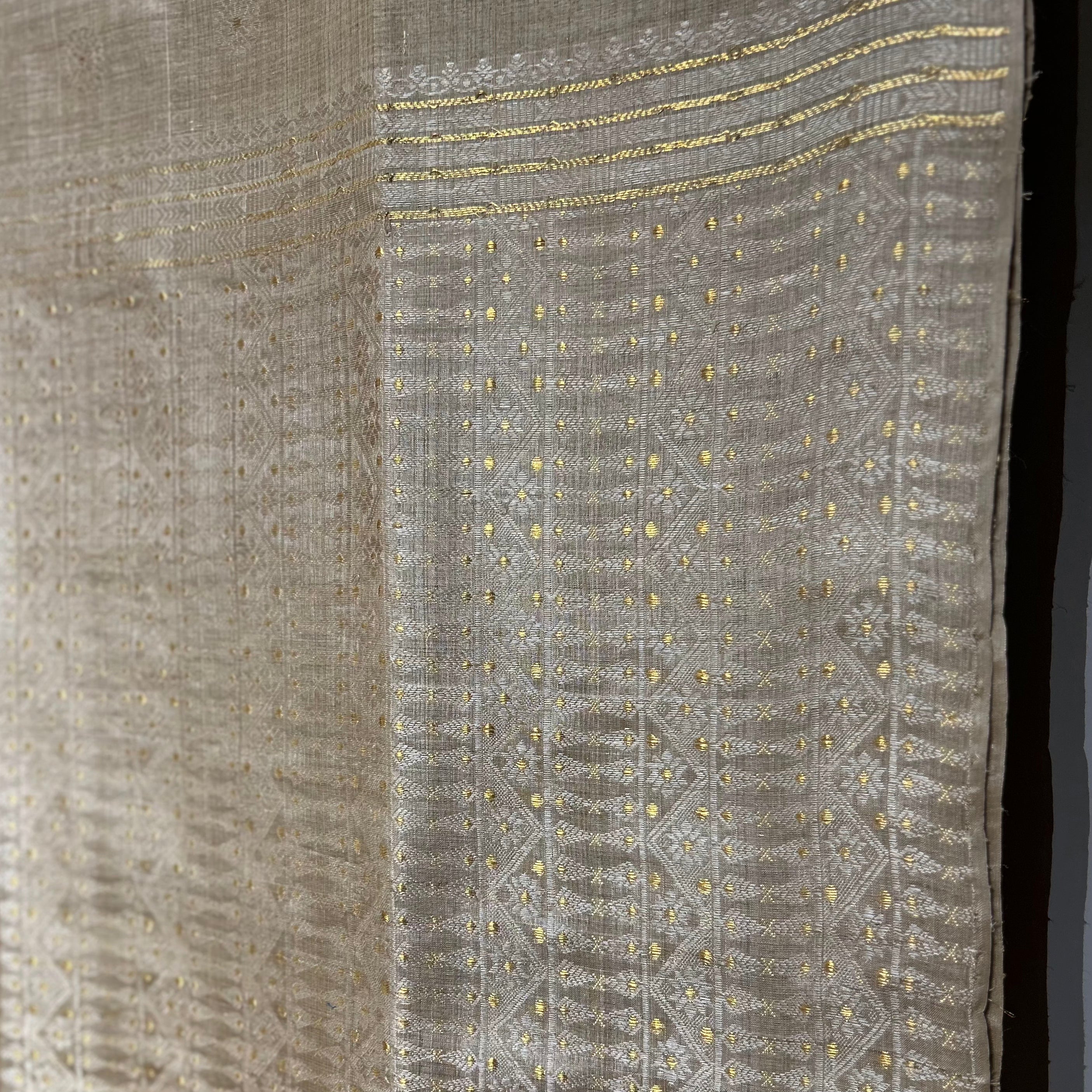 Golden Heirloom Pure Assam Muga Saree with Golden Selvedge
