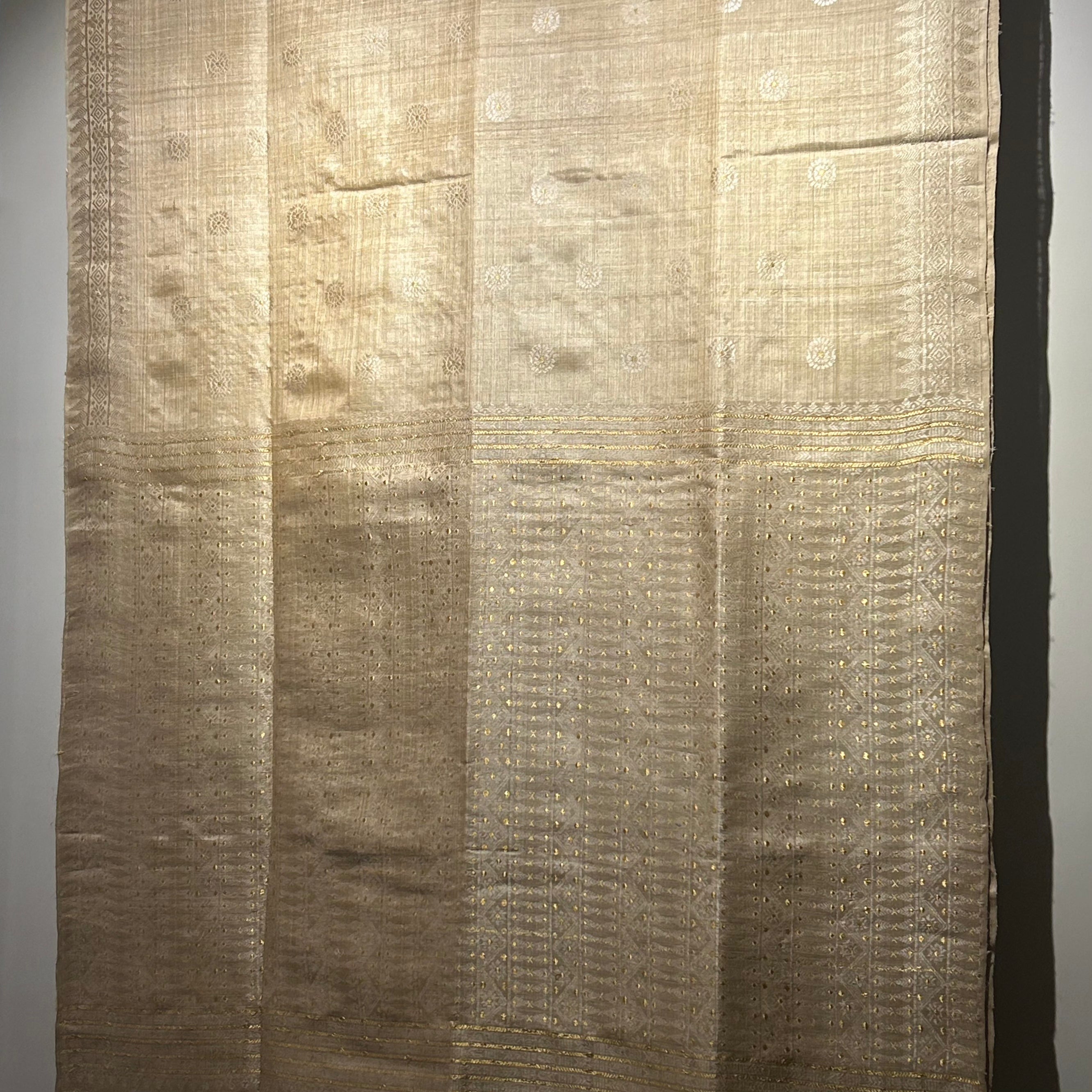 Golden Heirloom Pure Assam Muga Saree with Golden Selvedge