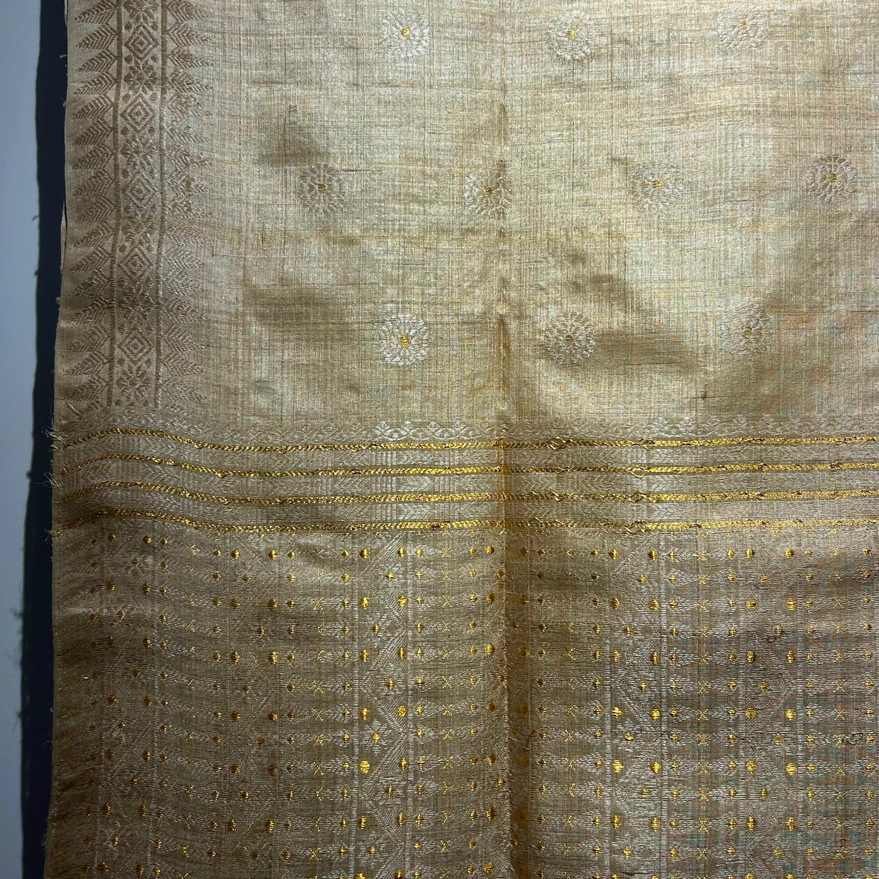 Golden Heirloom Pure Assam Muga Saree with Golden Selvedge