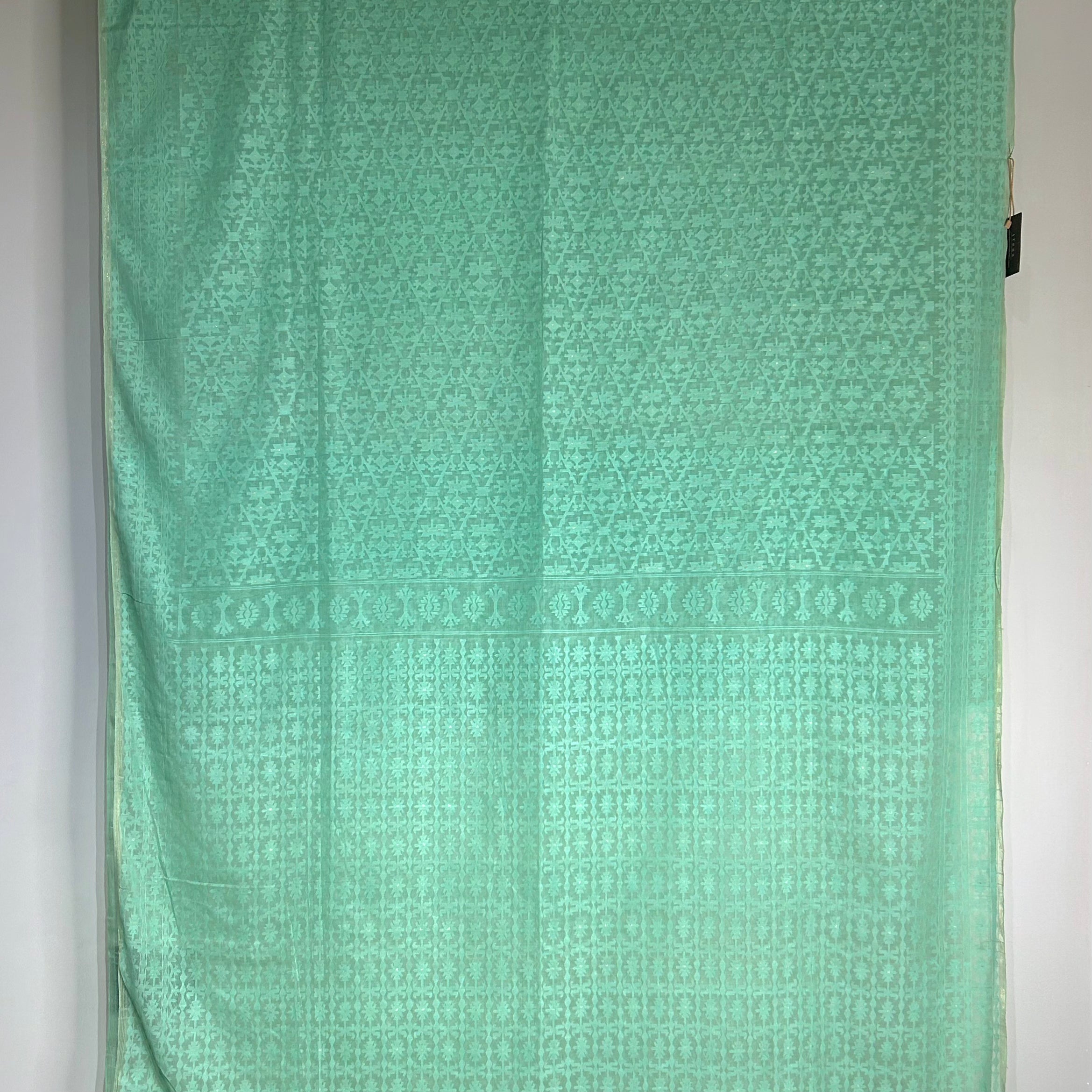Mint/Sea Green Grand Dhakai Jamdani Saree