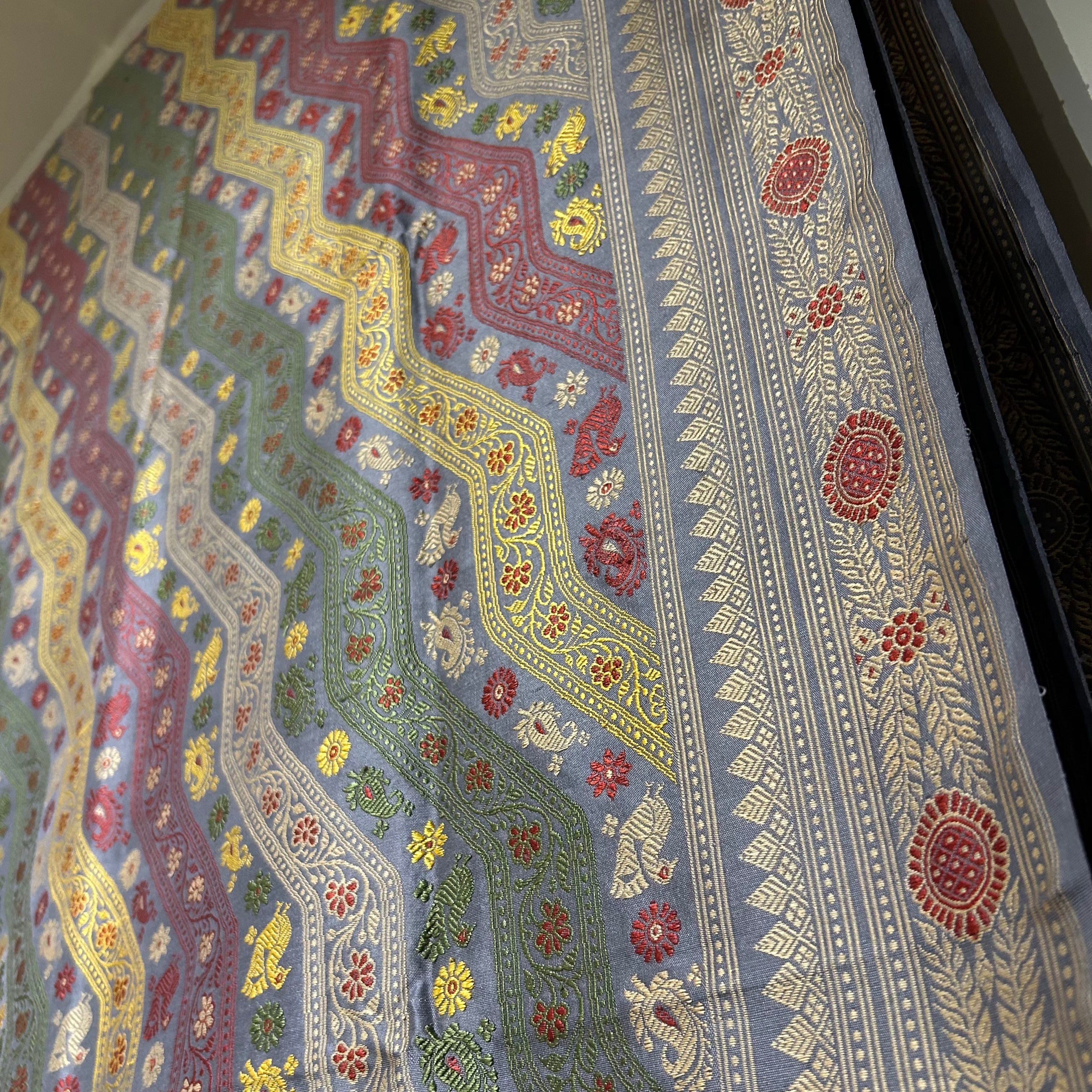 TFEAS REVIVAL GREY : A Very Special Ada Revival Baluchari Saree