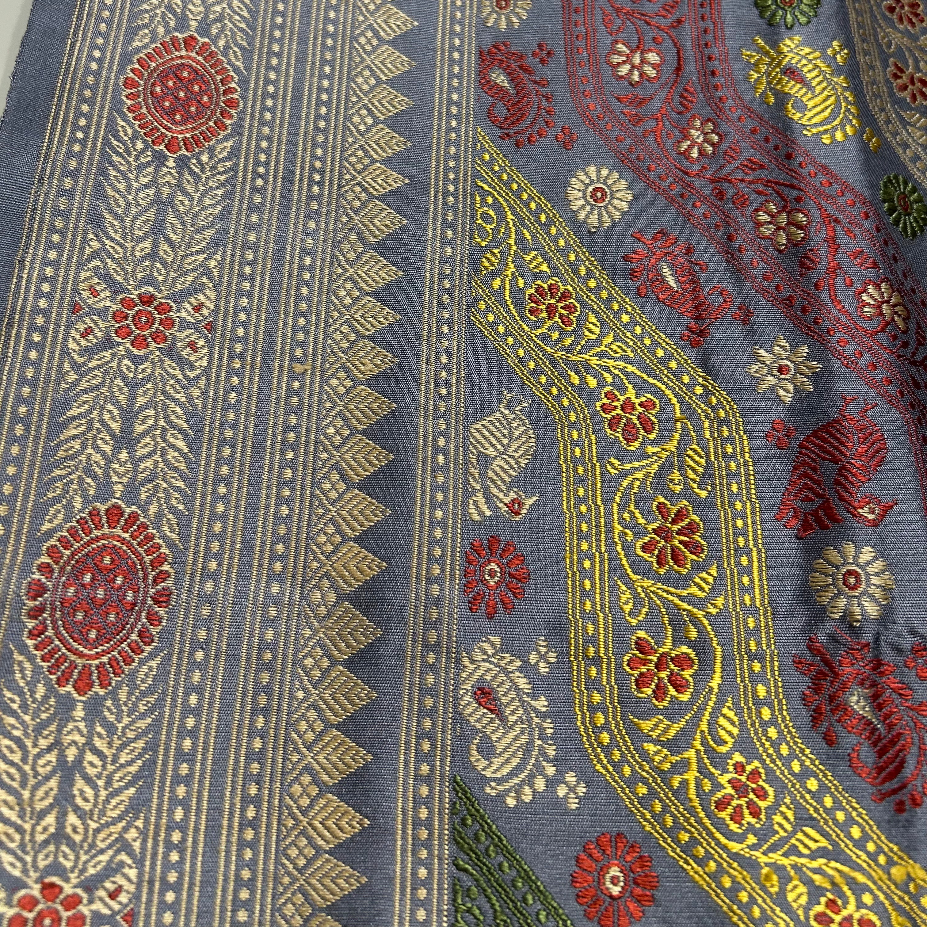 TFEAS REVIVAL GREY : A Very Special Ada Revival Baluchari Saree