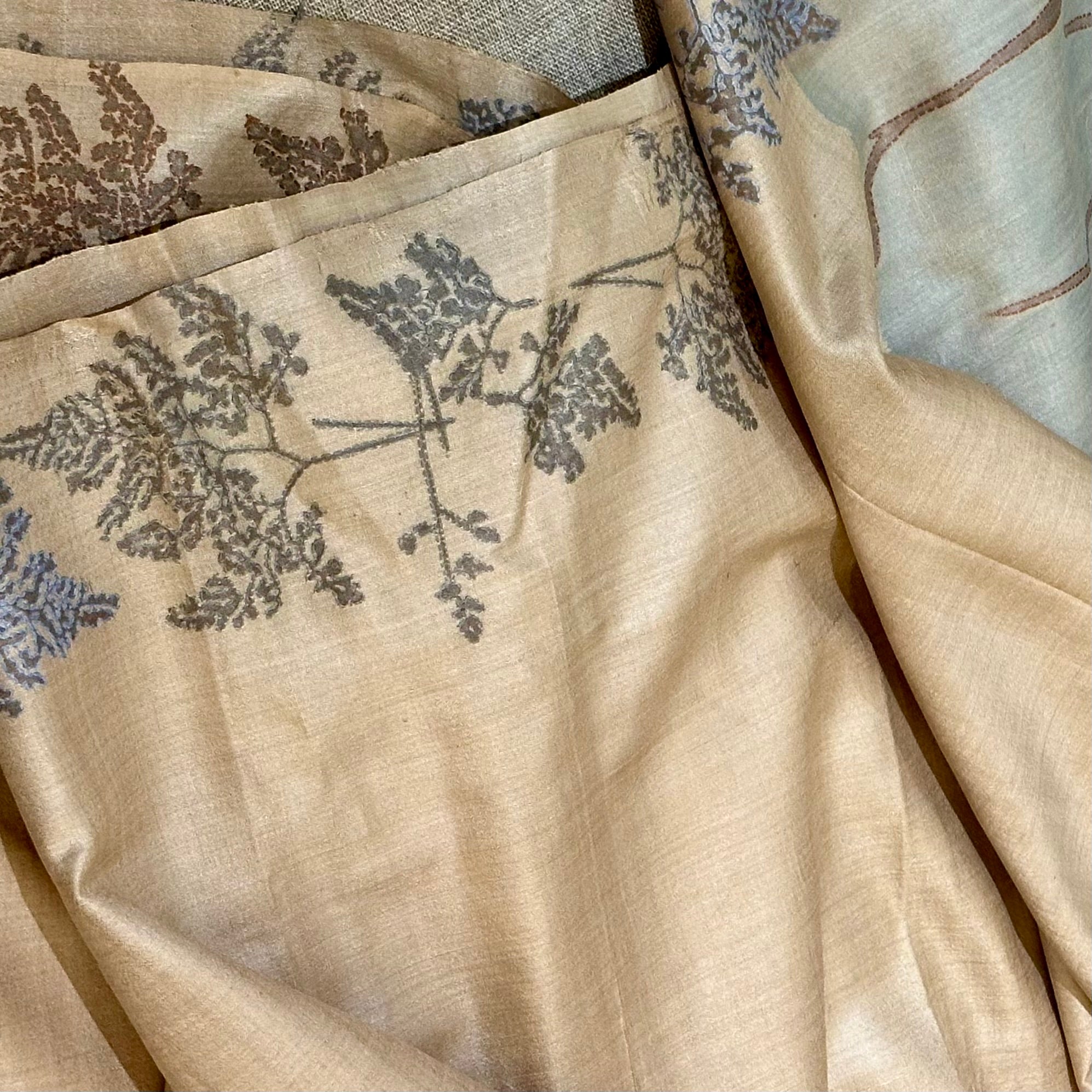 Natural Dyed Handwoven Tussar with Kantha