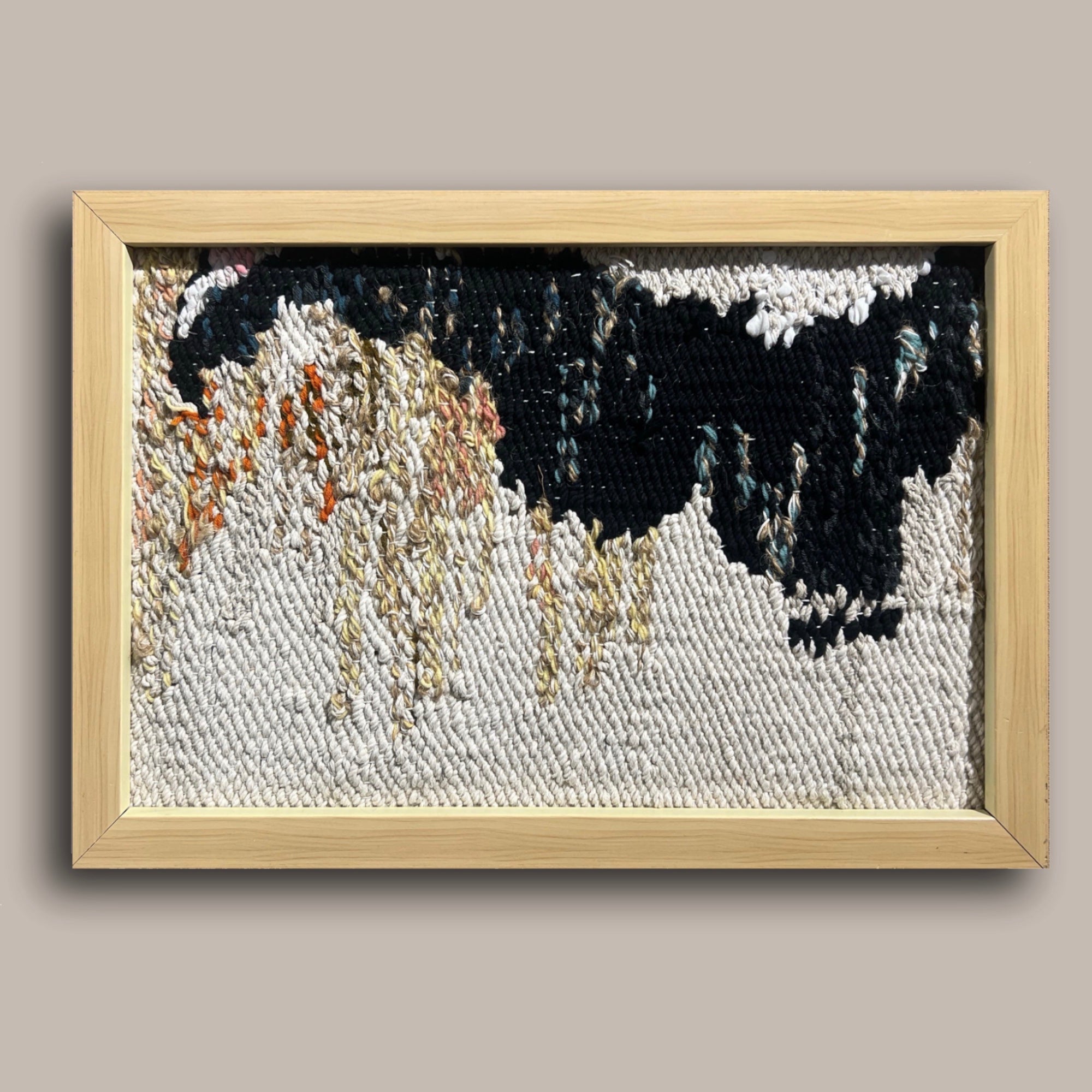 Hand-knotted Abstract in Contrast
