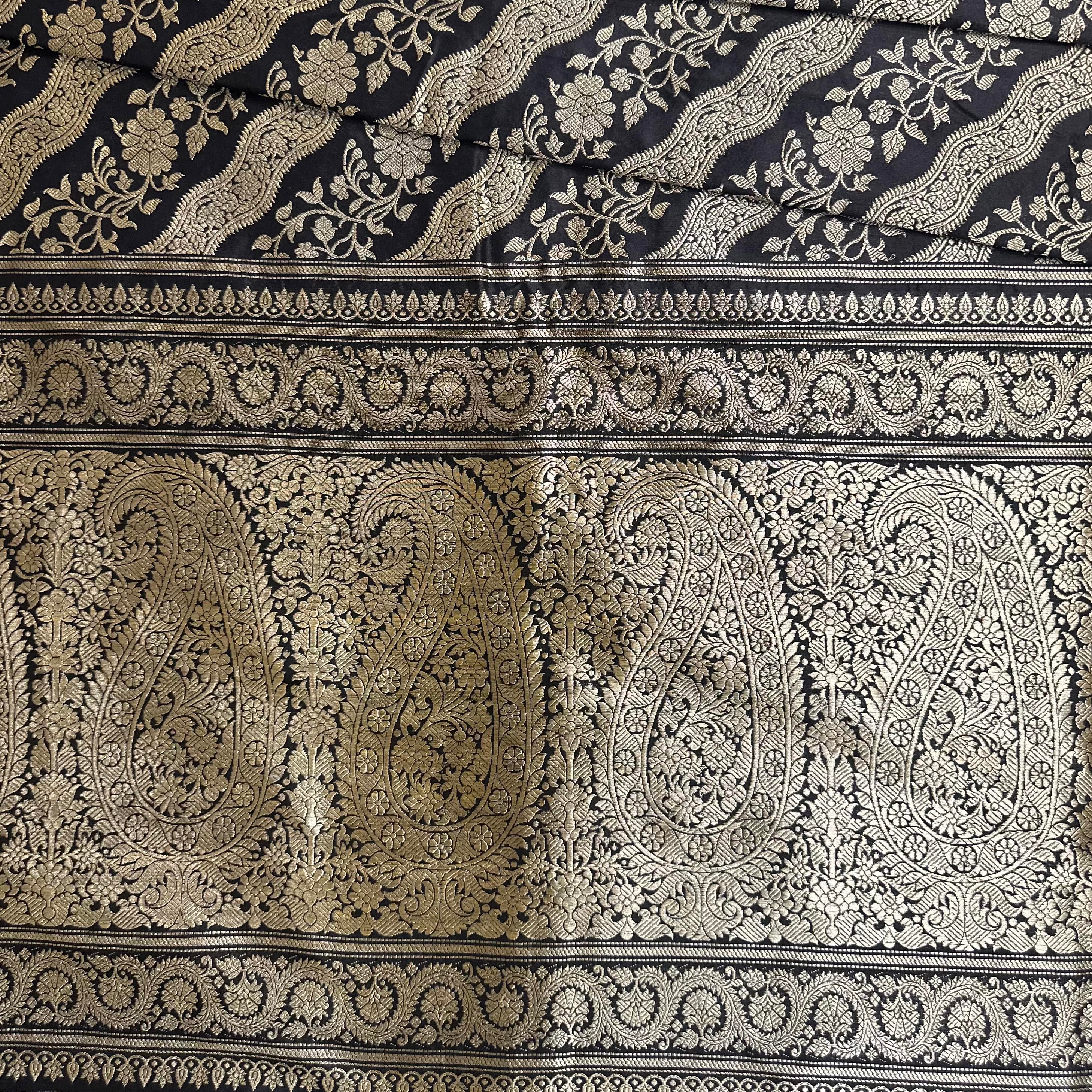 Black Ada Khadwa Benarasi Saree