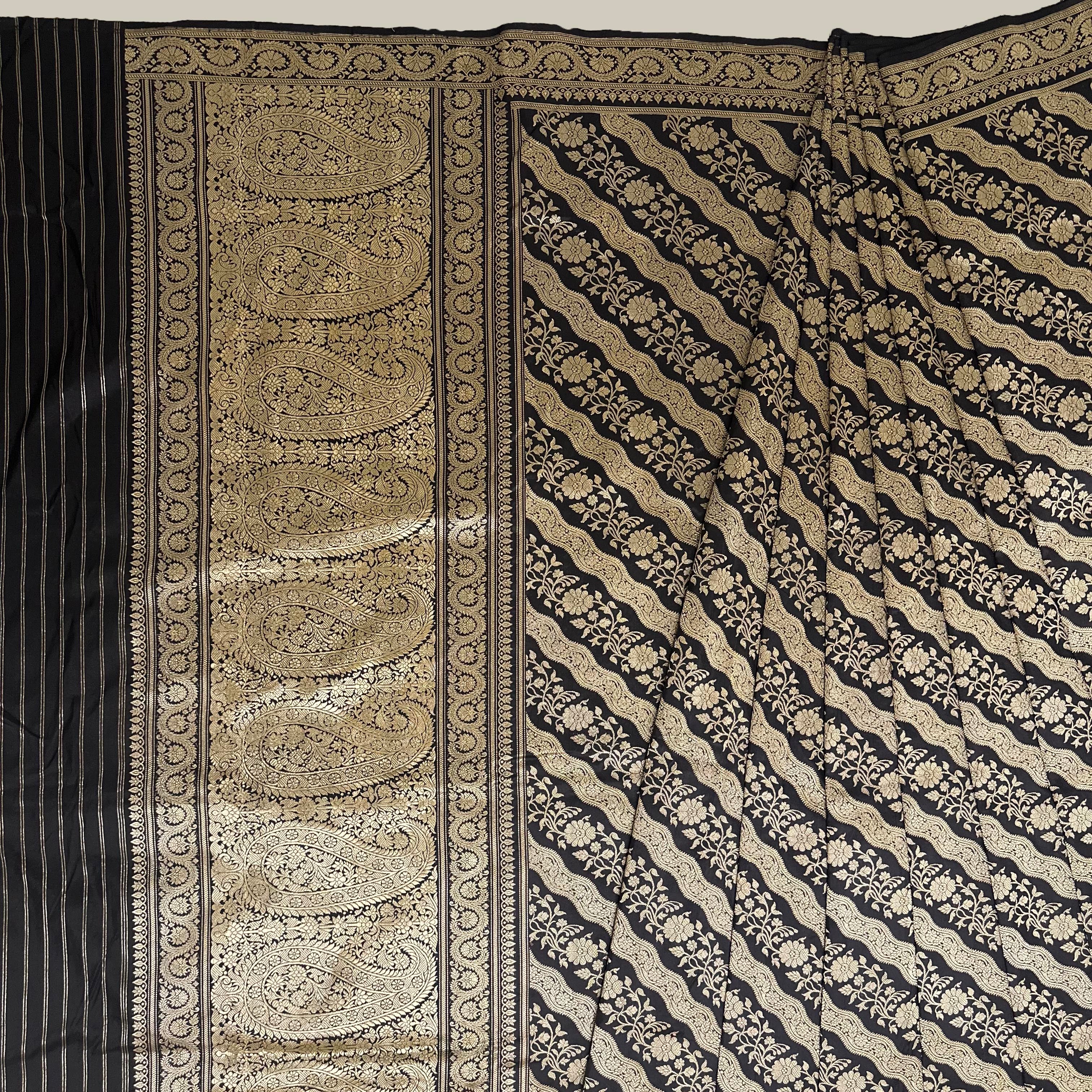 Black Ada Khadwa Benarasi Saree