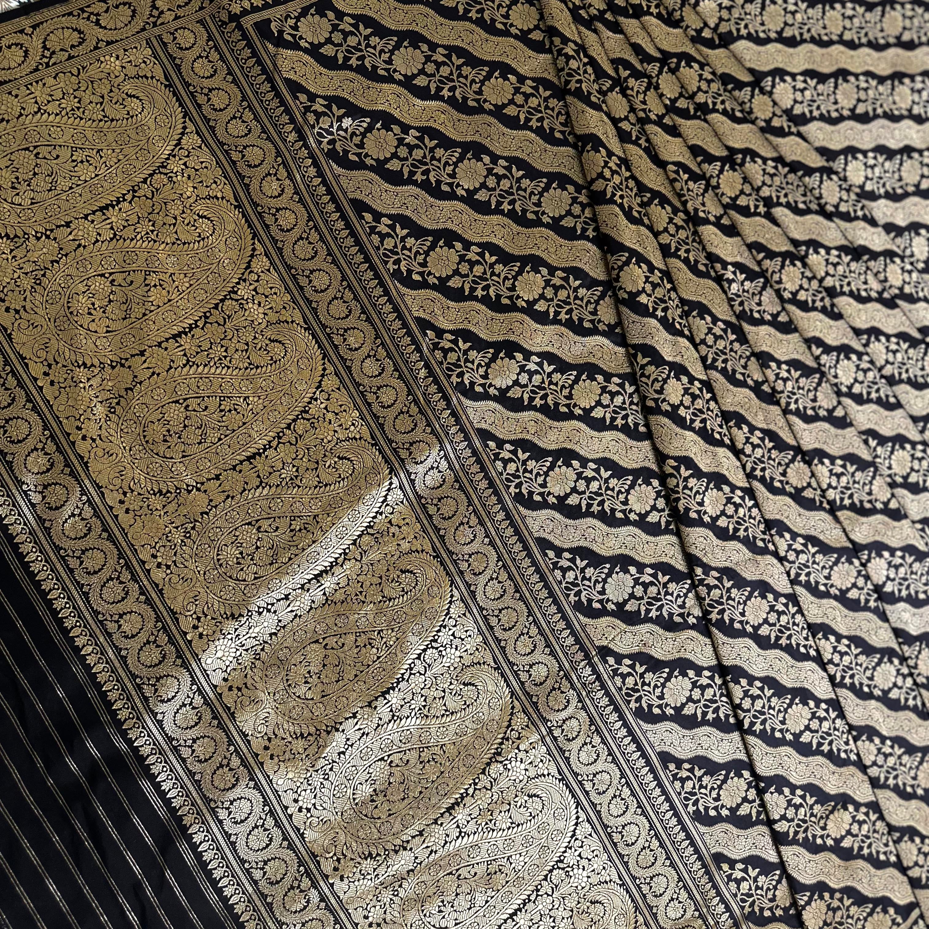 Black Ada Khadwa Benarasi Saree