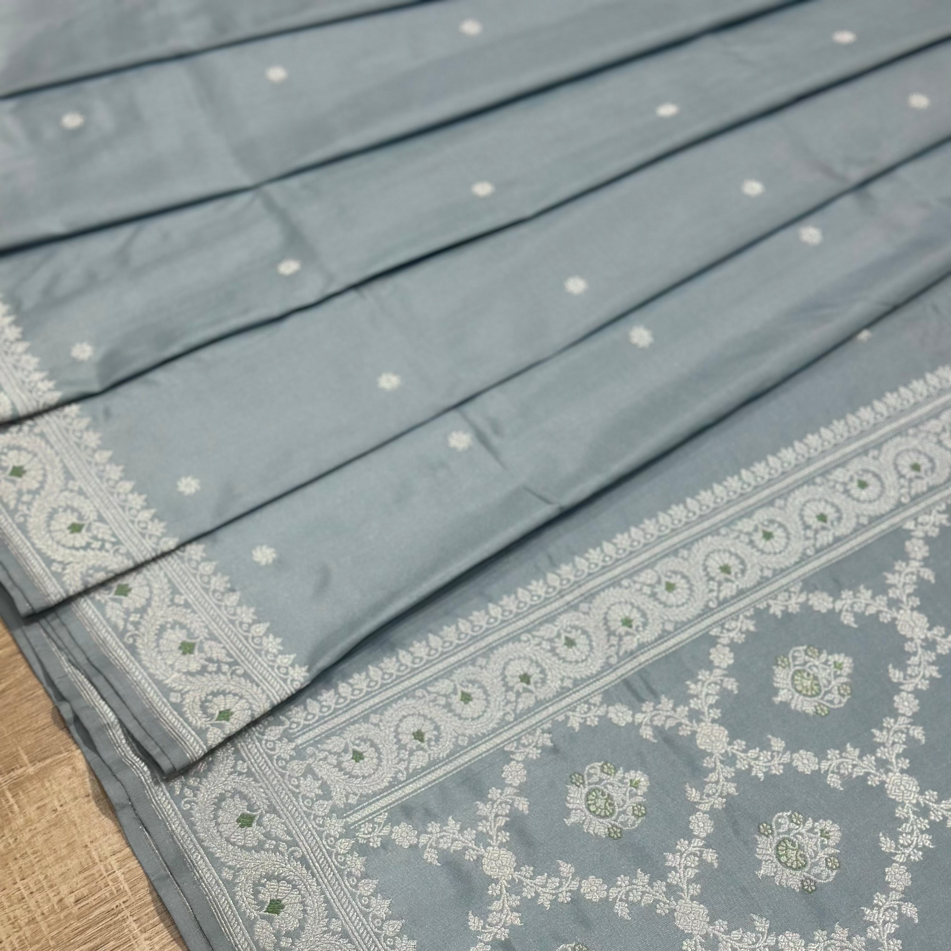 Sky Blue Khadwa Benarasi