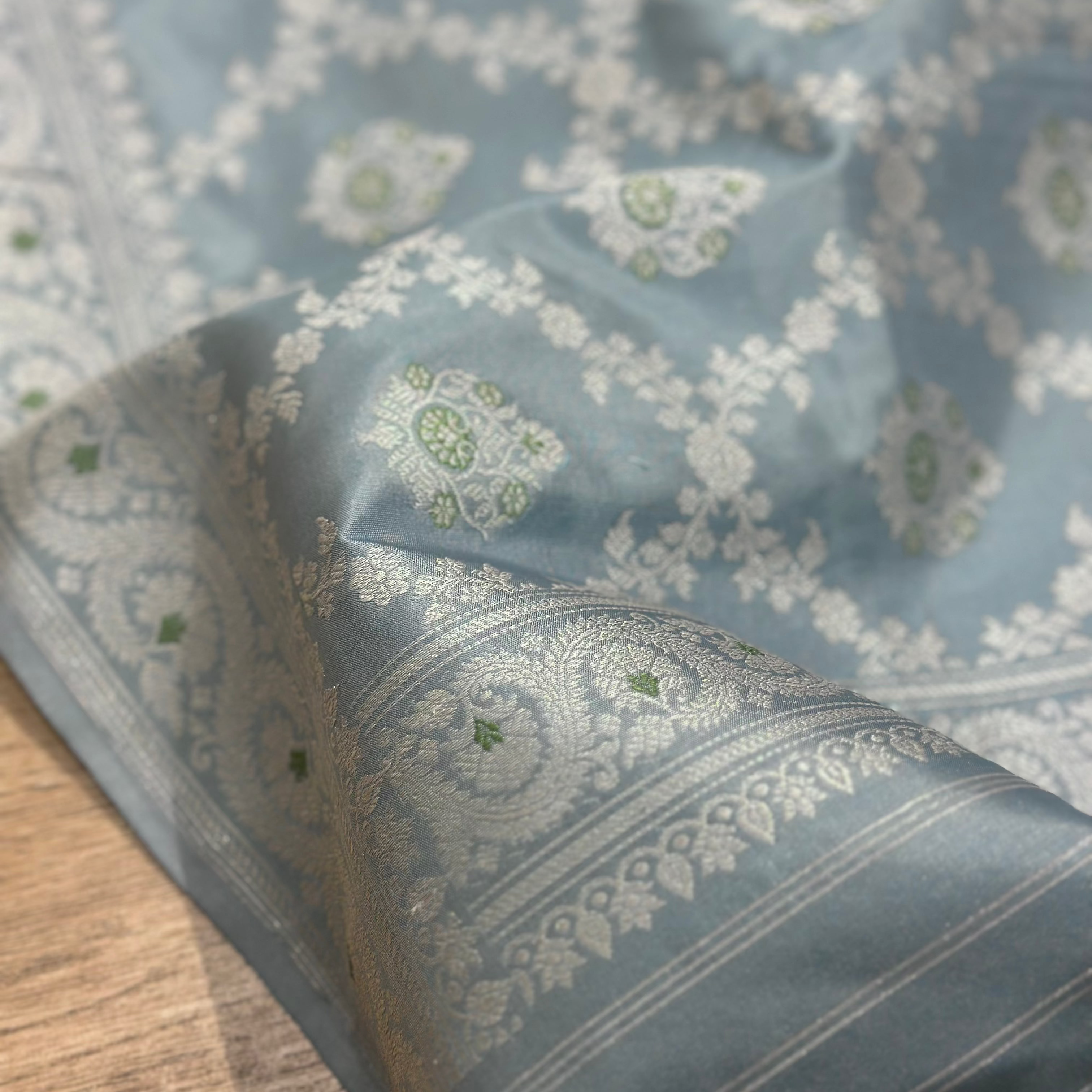 Sky Blue Khadwa Benarasi