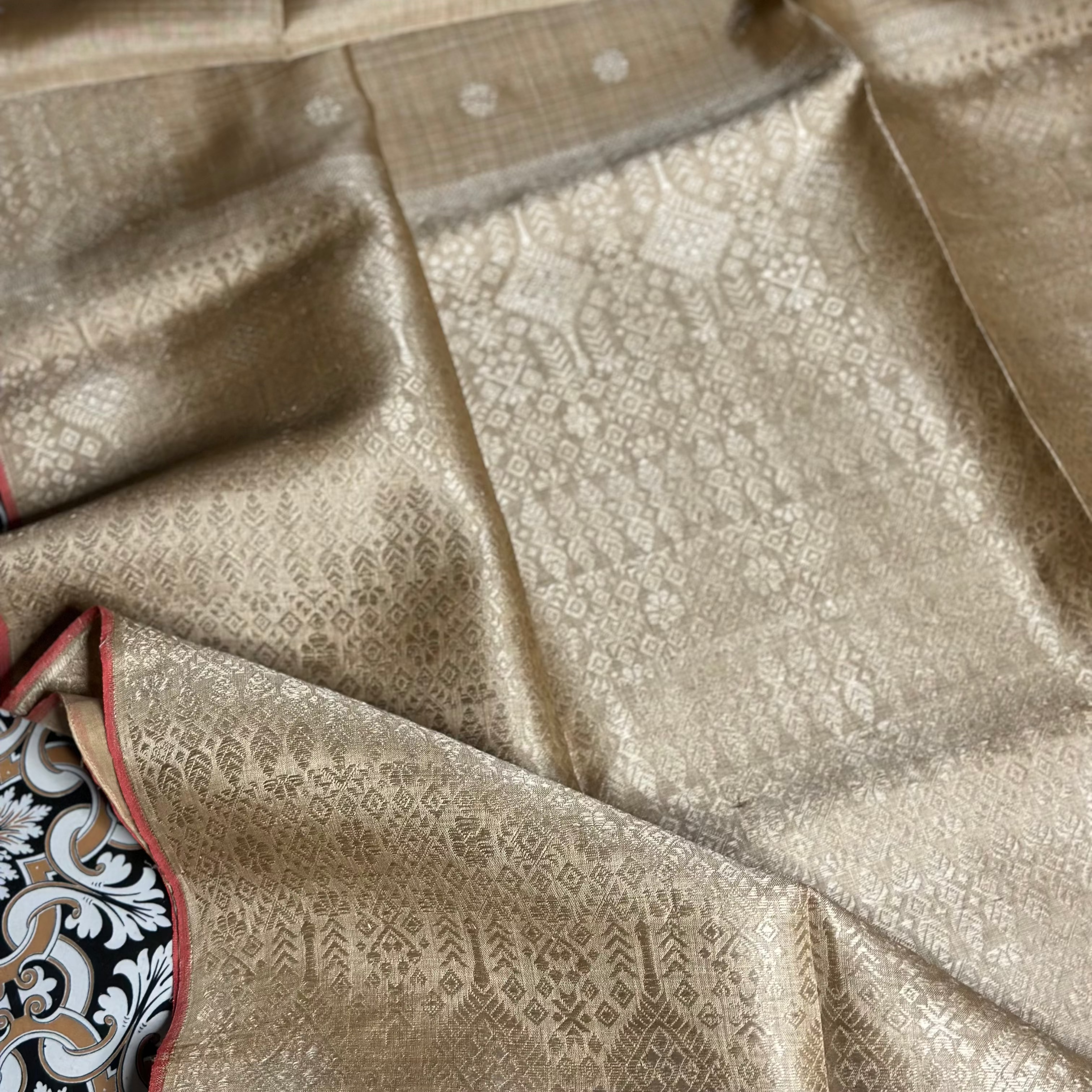 Heirloom Pure Assamese Muga Saree with Muga Extra Weft